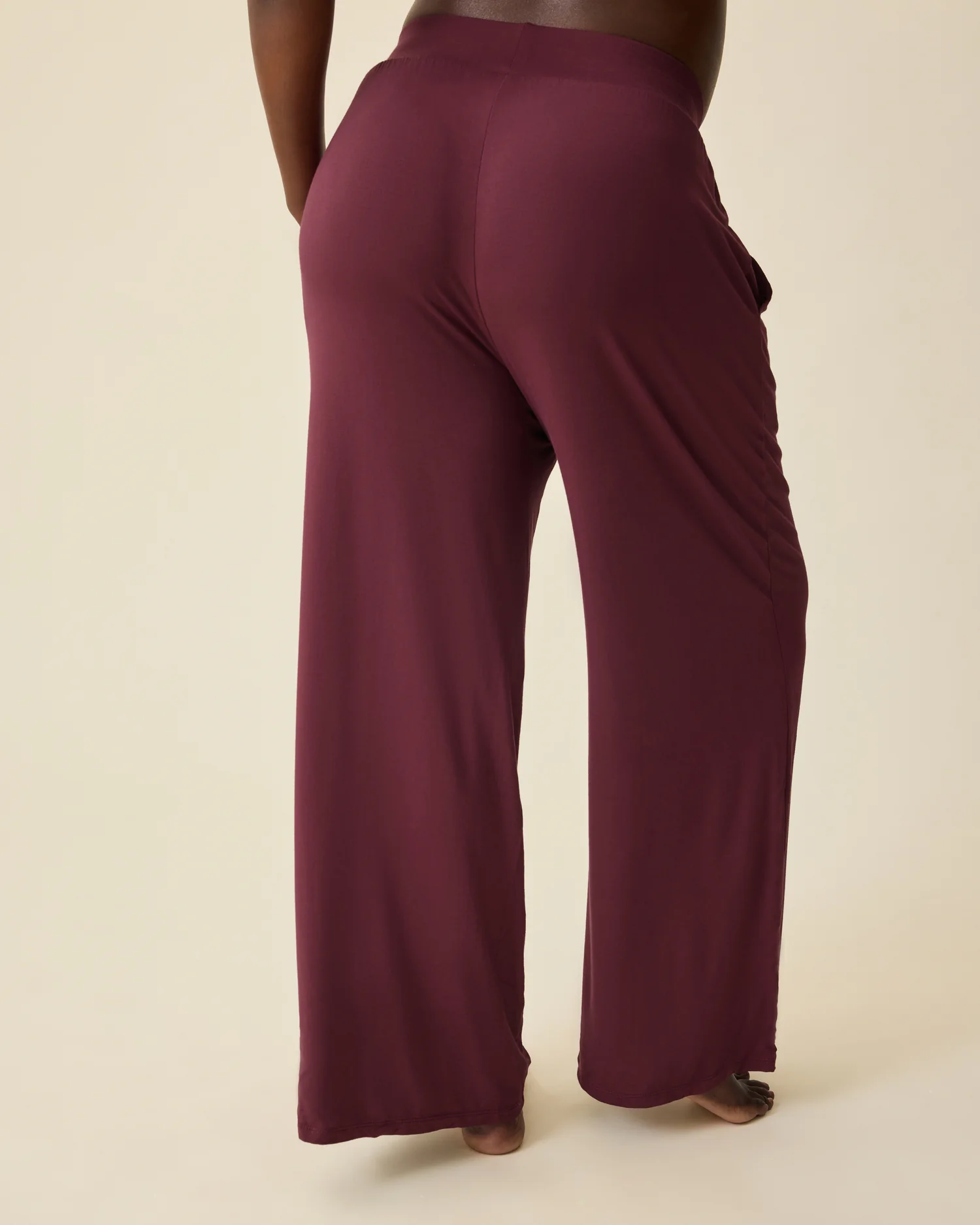 Aria Bamboo Casual Lounge Pant | Deep Burgundy - Image 5