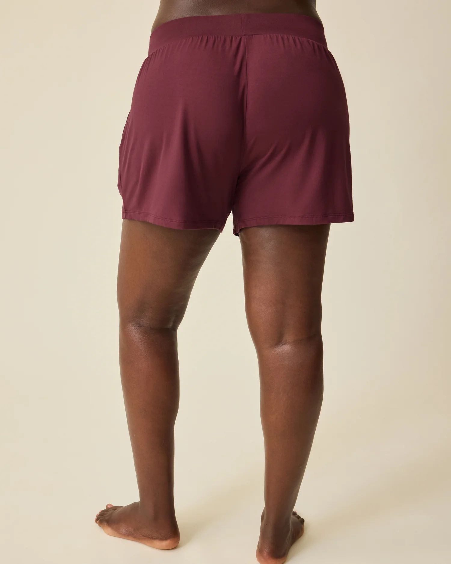 Aria Bamboo Casual Lounge Short | Deep Burgundy - Image 4
