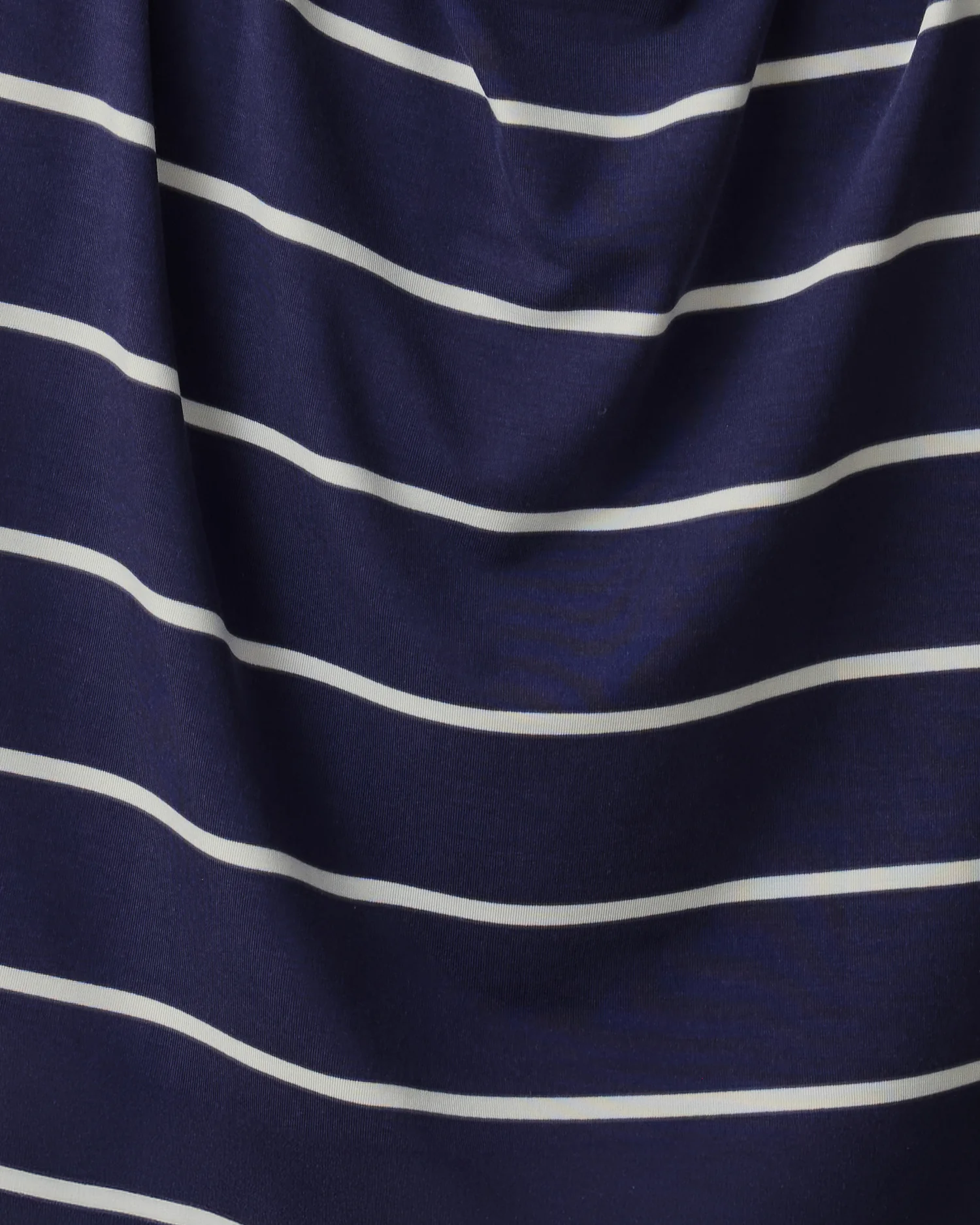 Aria Bamboo Cropped V-neck Tank | Navy & White Stripe - Image 5