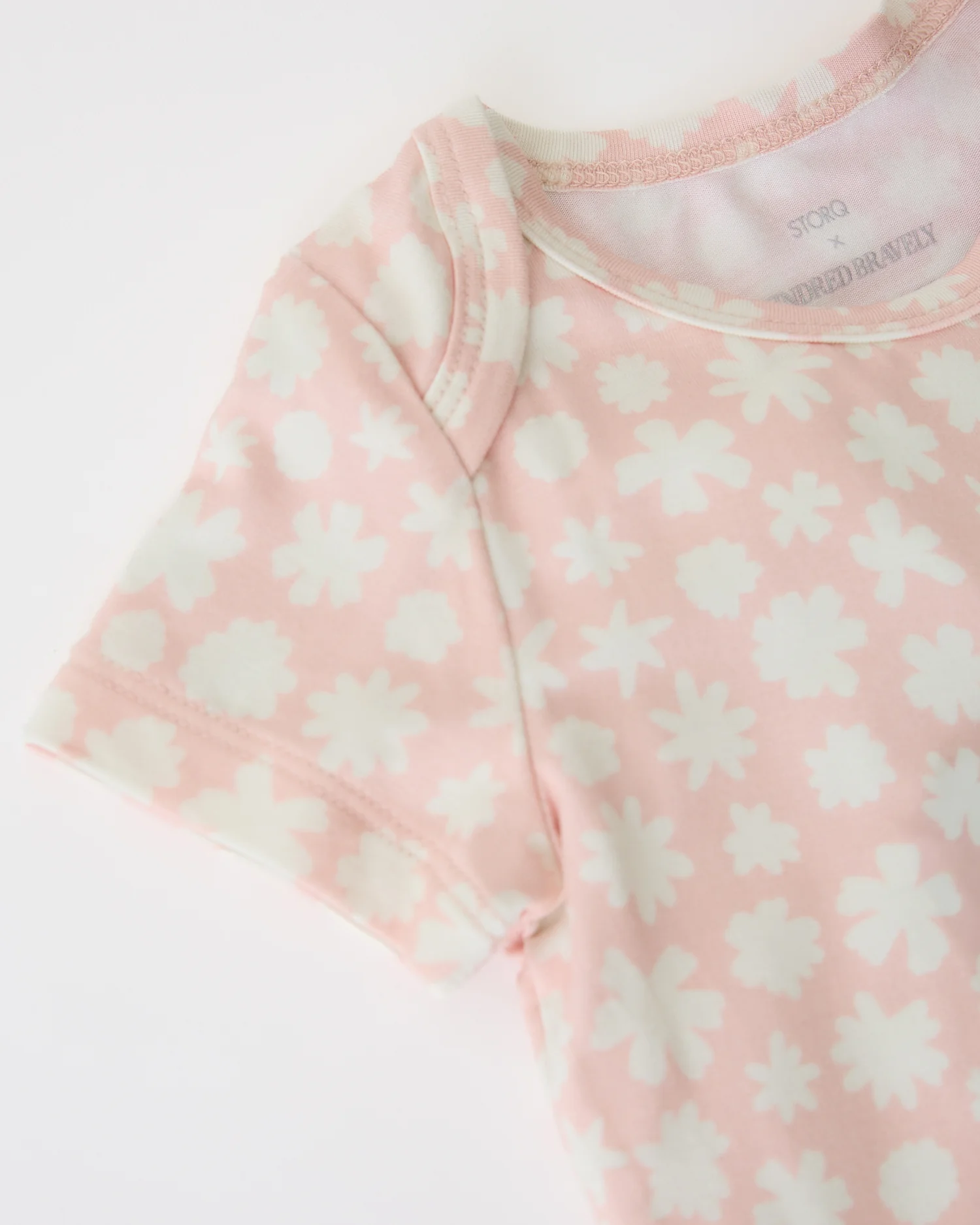 Baby Onesie Two-Pack | Cream & Pink Chamomiles - Image 5