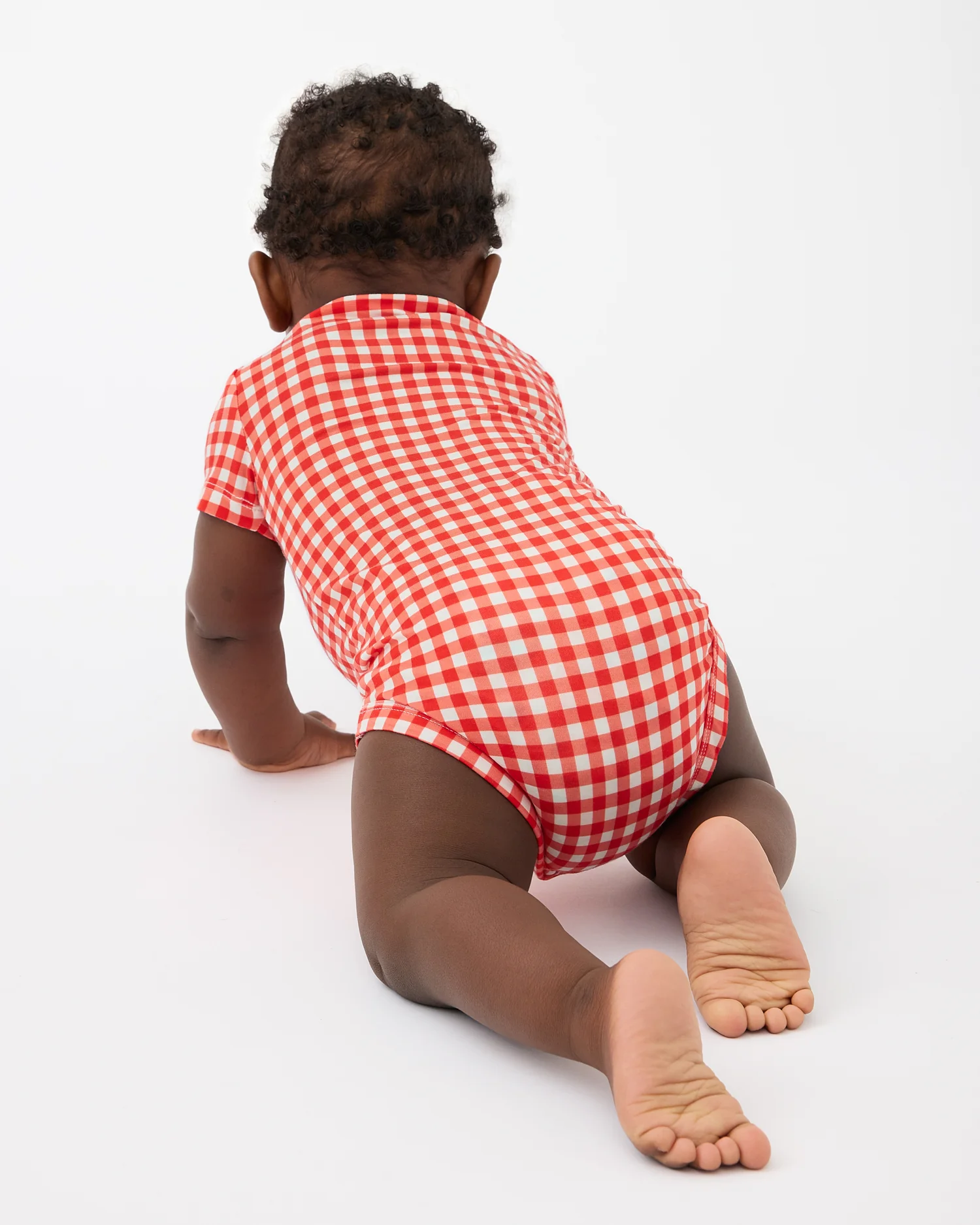 Baby Onesie Two-Pack | Red & Blue Gingham - Image 4