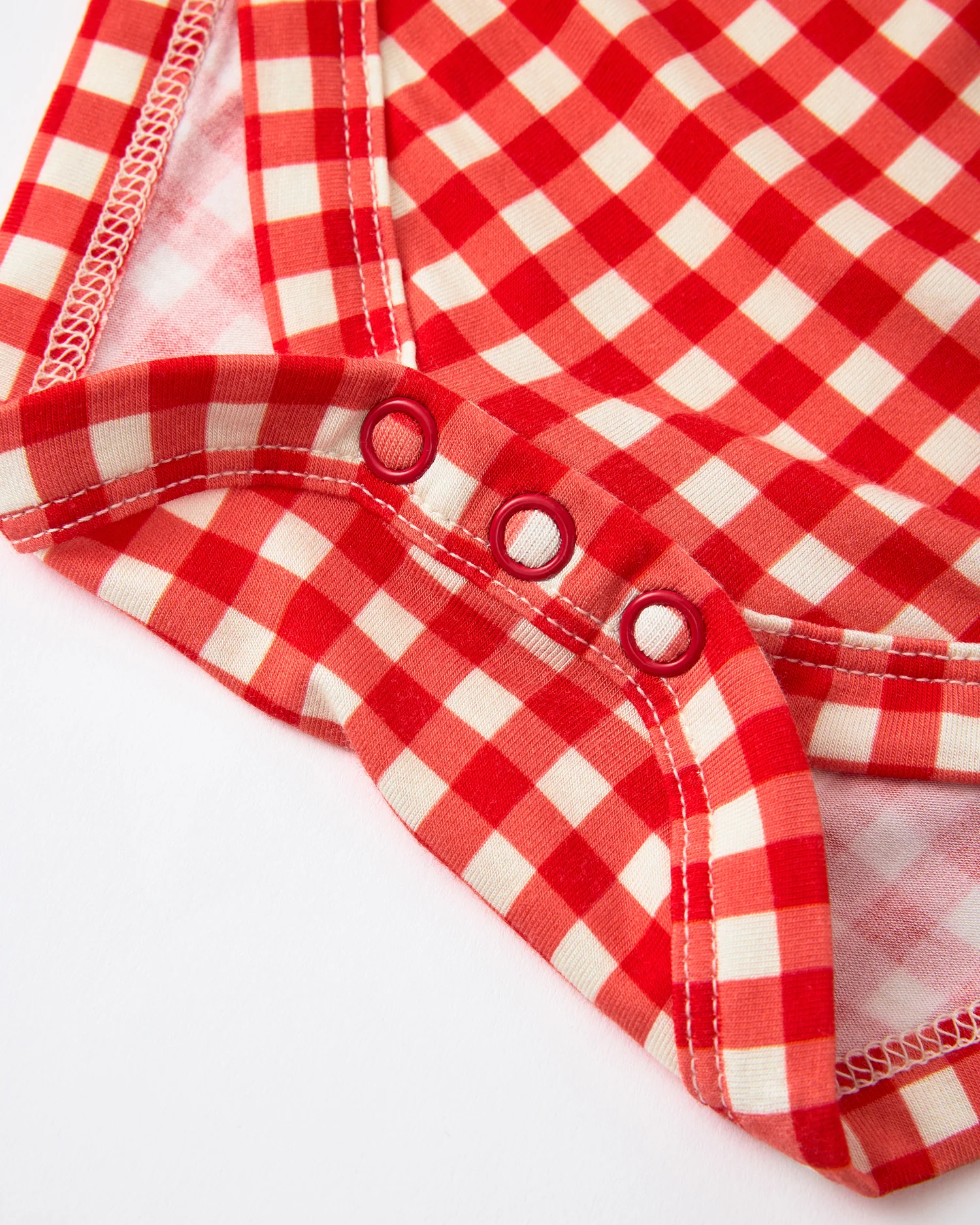 Baby Onesie Two-Pack | Red & Blue Gingham - Image 6