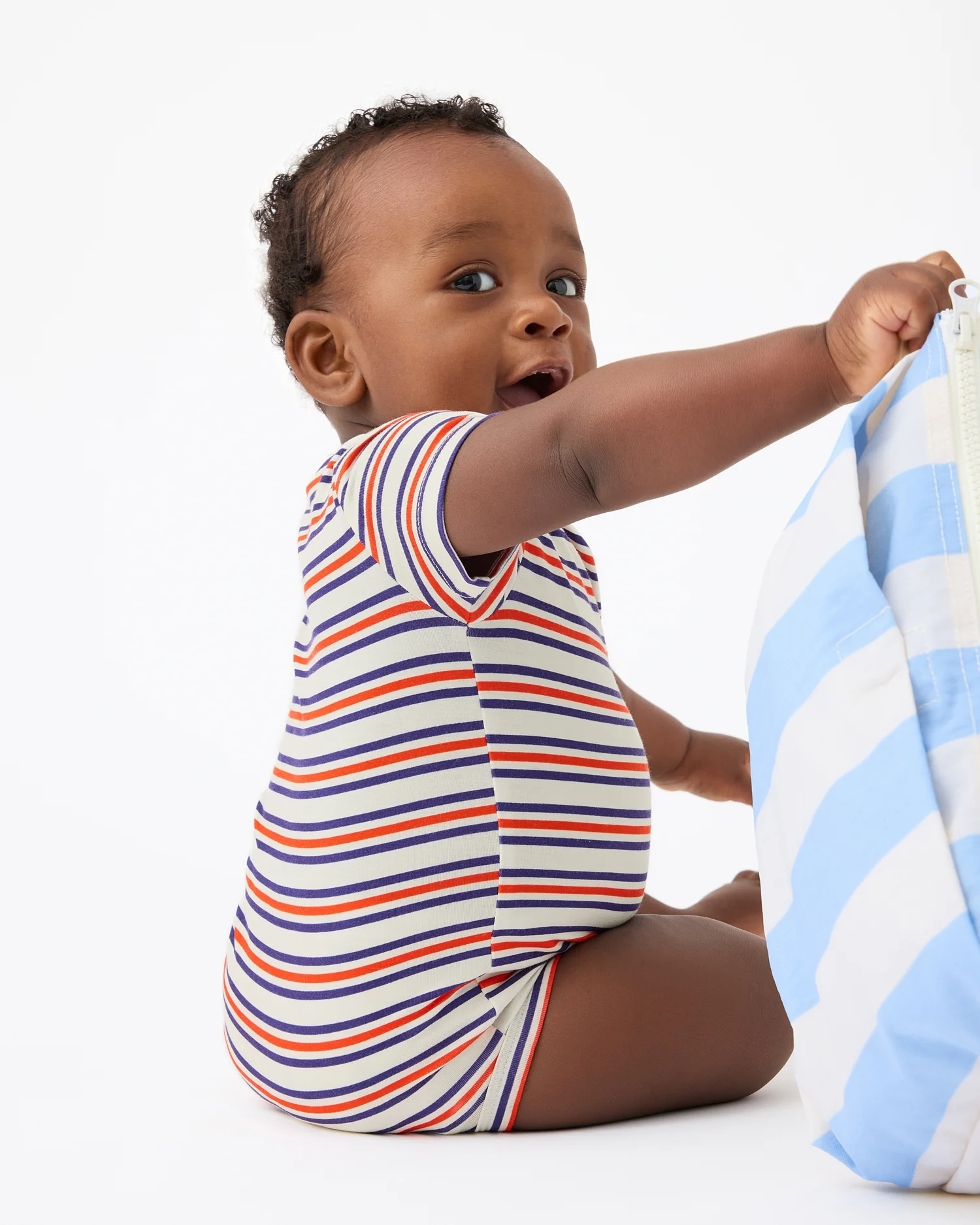 Baby Onesie Two-Pack | Red & Blue Stripe - Image 4