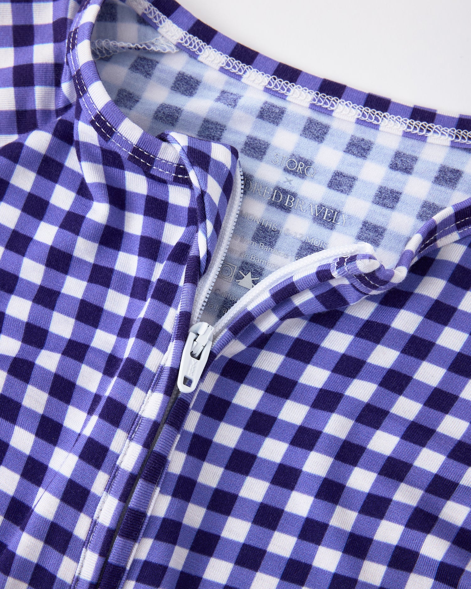 Bamboo Baby Pajama | Blue Gingham - Image 2