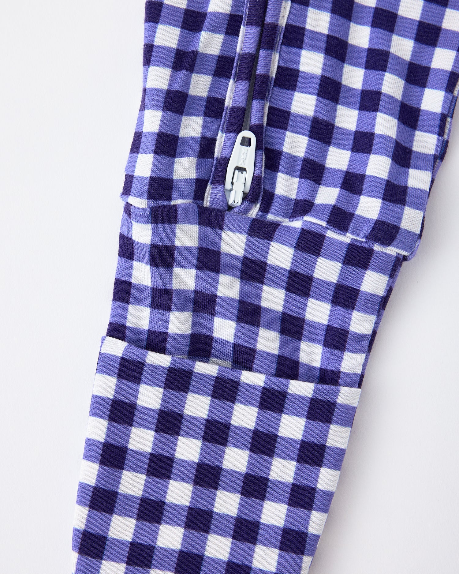 Bamboo Baby Pajama | Blue Gingham - Image 4