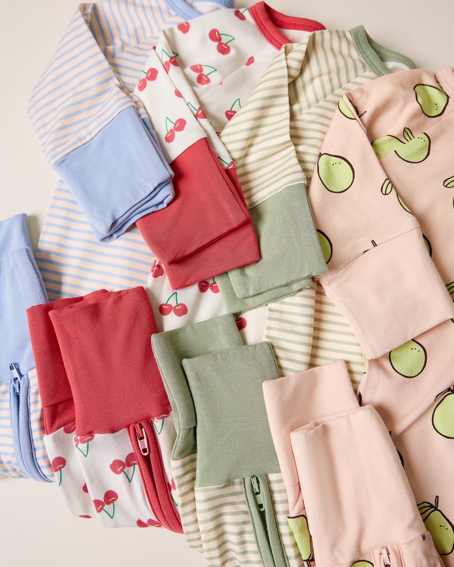 Bamboo Baby Pajama | Ivory Cherries - Image 7