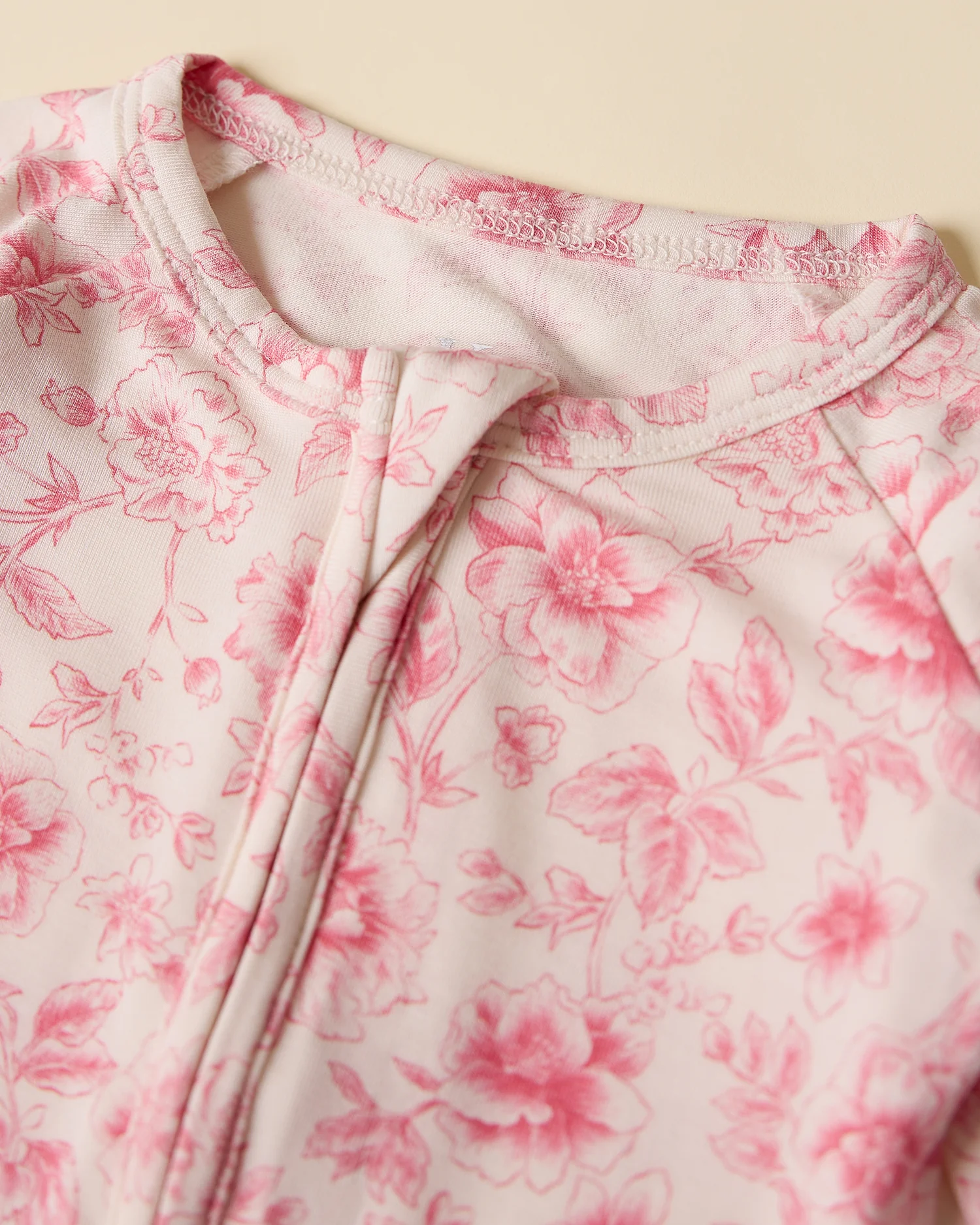 Bamboo Baby Pajama | Pink Toile - Image 5