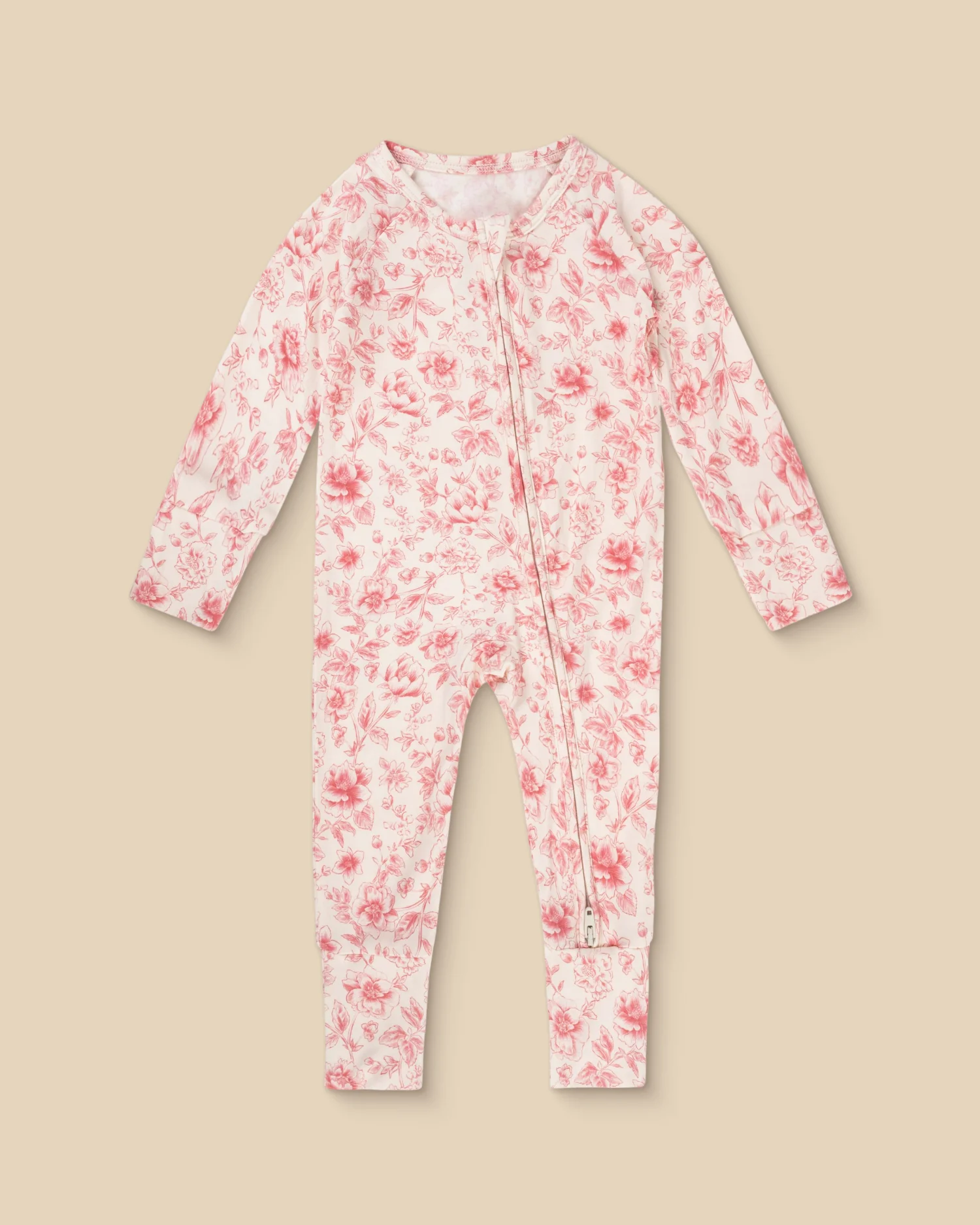 Bamboo Baby Pajama | Pink Toile - Image 7