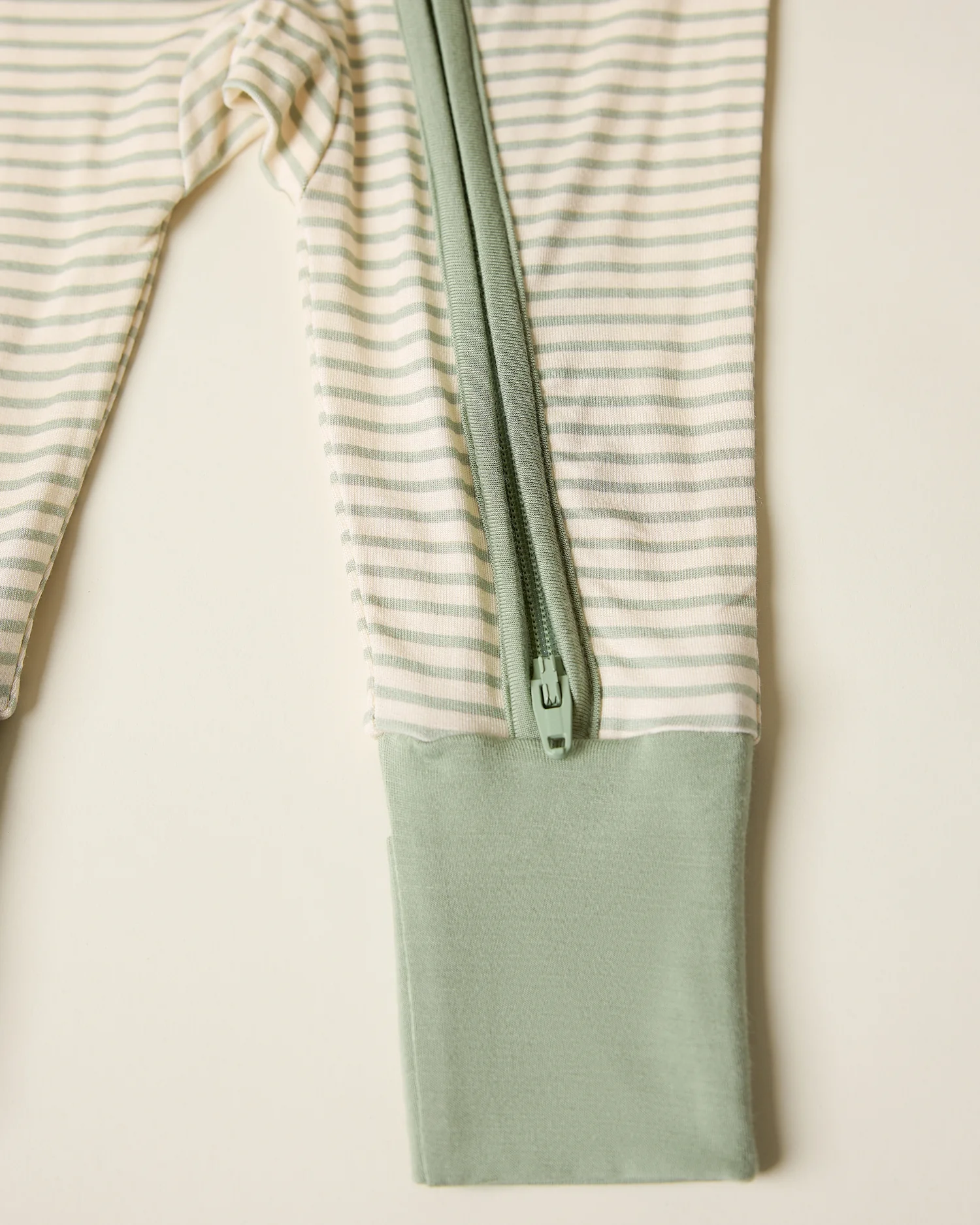 Bamboo Baby Pajama | Sage Candy Stripe - Image 3