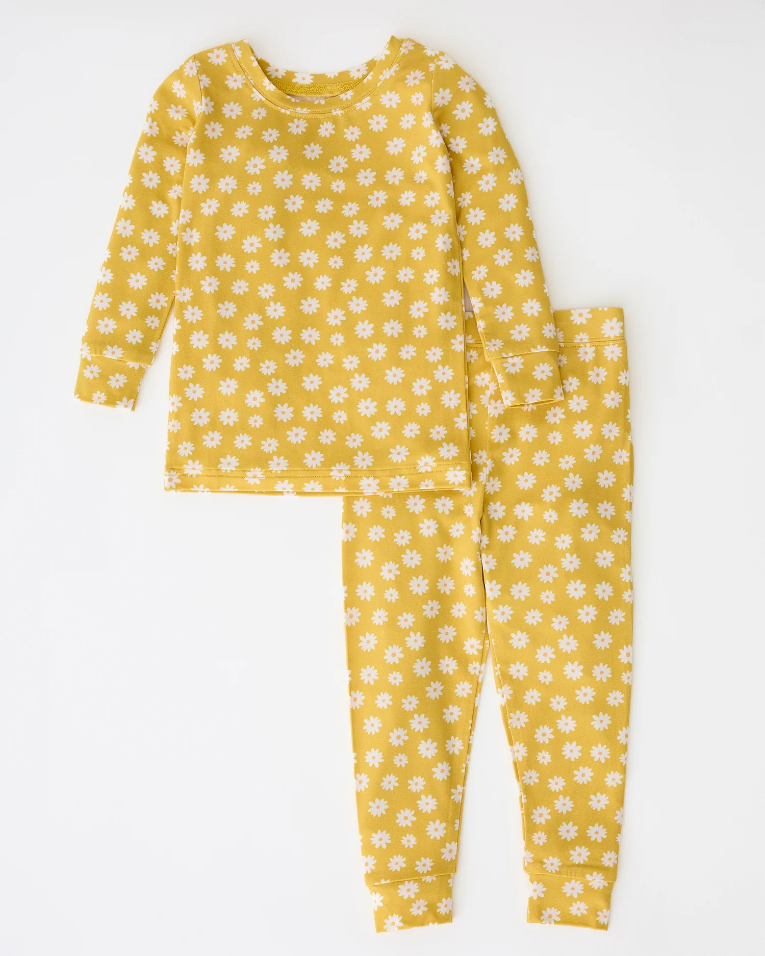 Bamboo Baby Two-Piece Pajama Set | Yellow Daisies