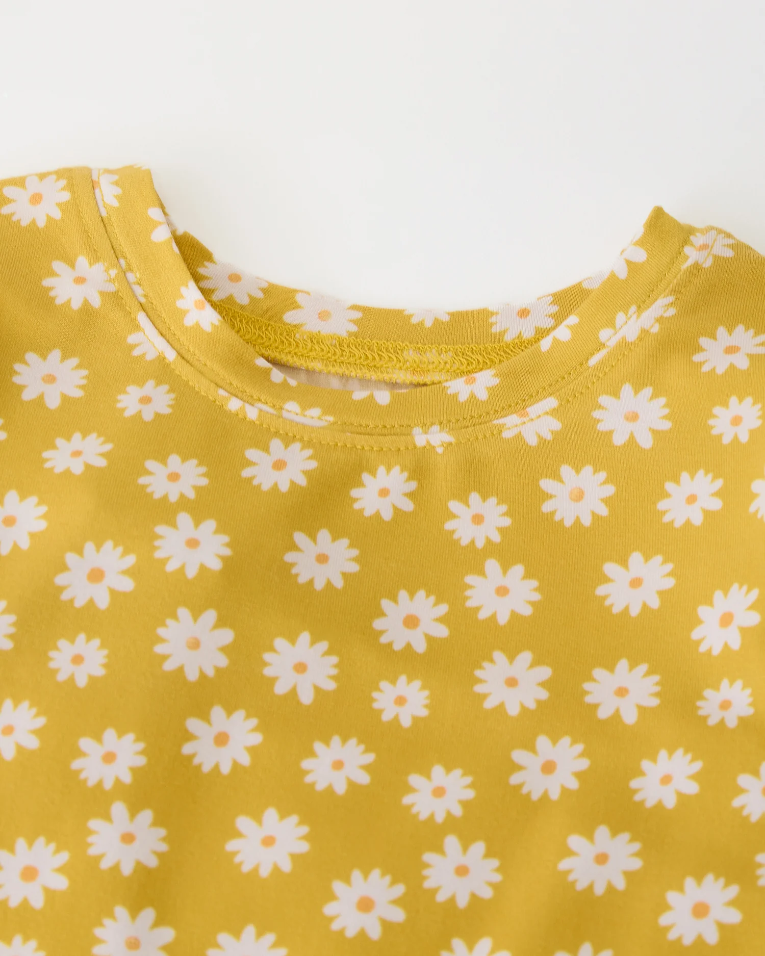 Bamboo Baby Two-Piece Pajama Set | Yellow Daisies - Image 2
