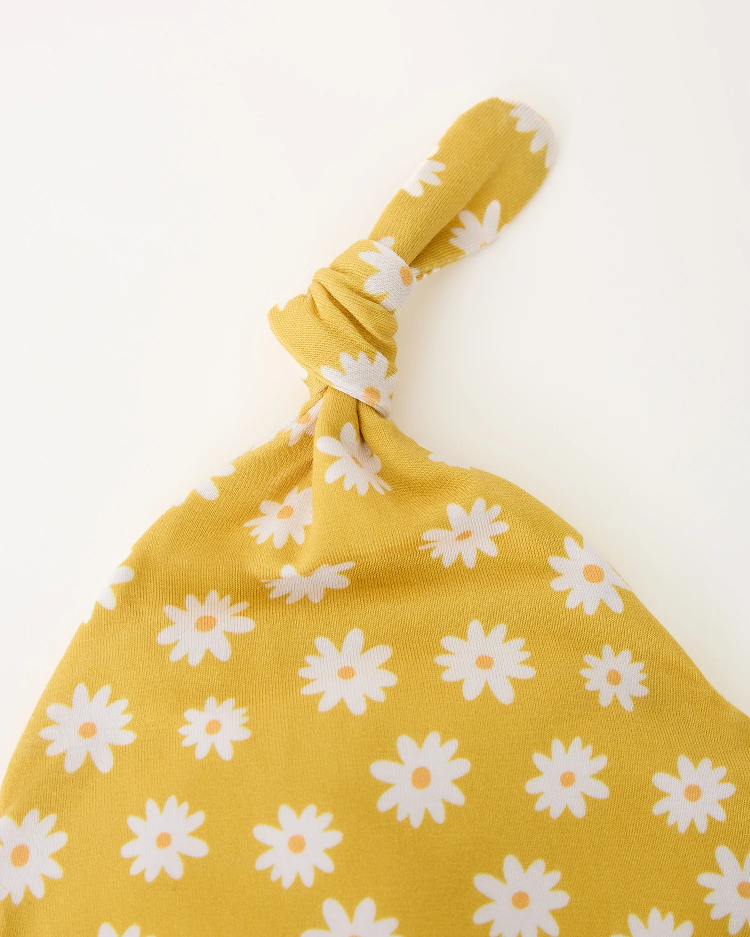 Bamboo Knotted Baby Gown & Hat | Yellow Daisies - Image 4