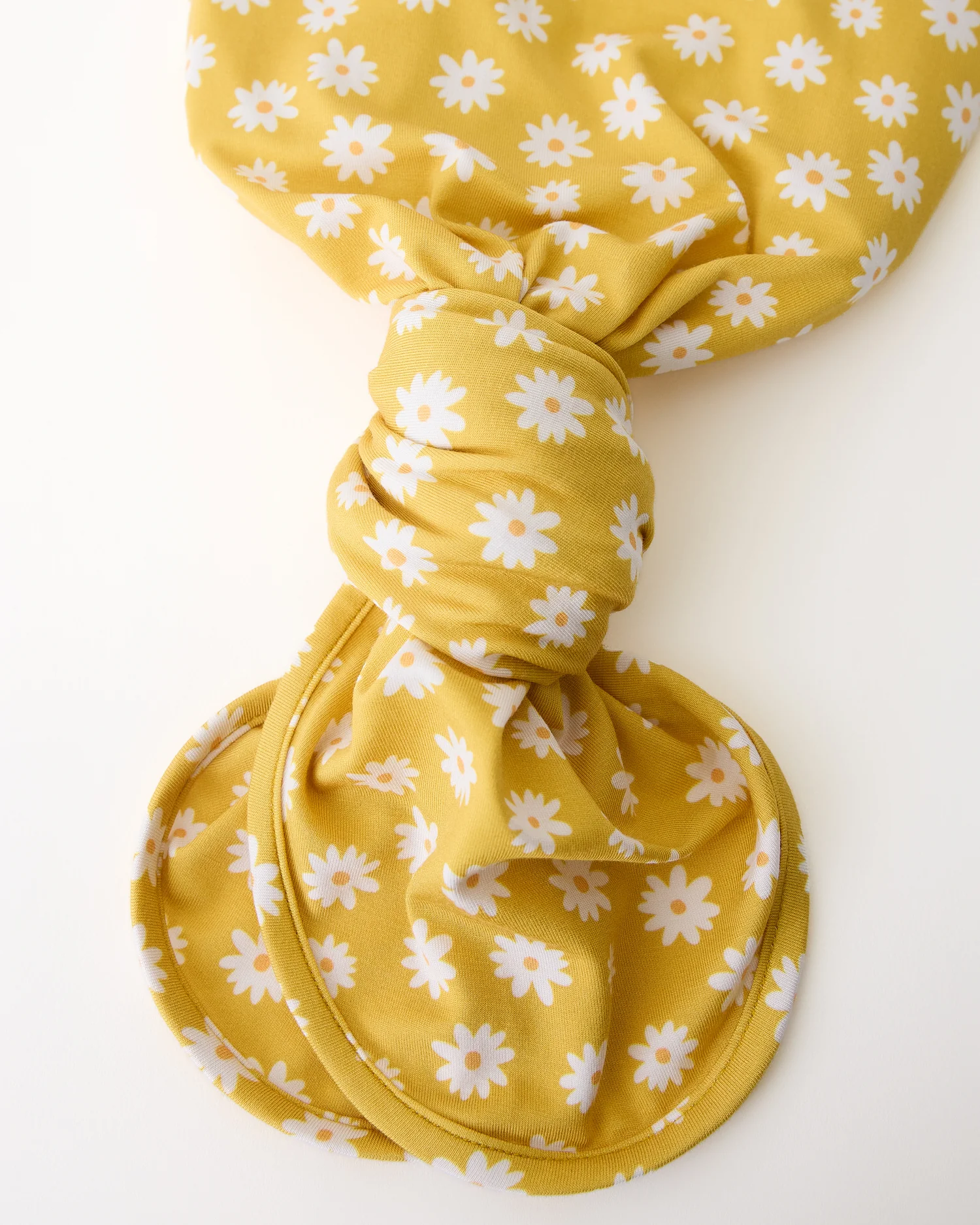 Bamboo Knotted Baby Gown & Hat | Yellow Daisies - Image 5