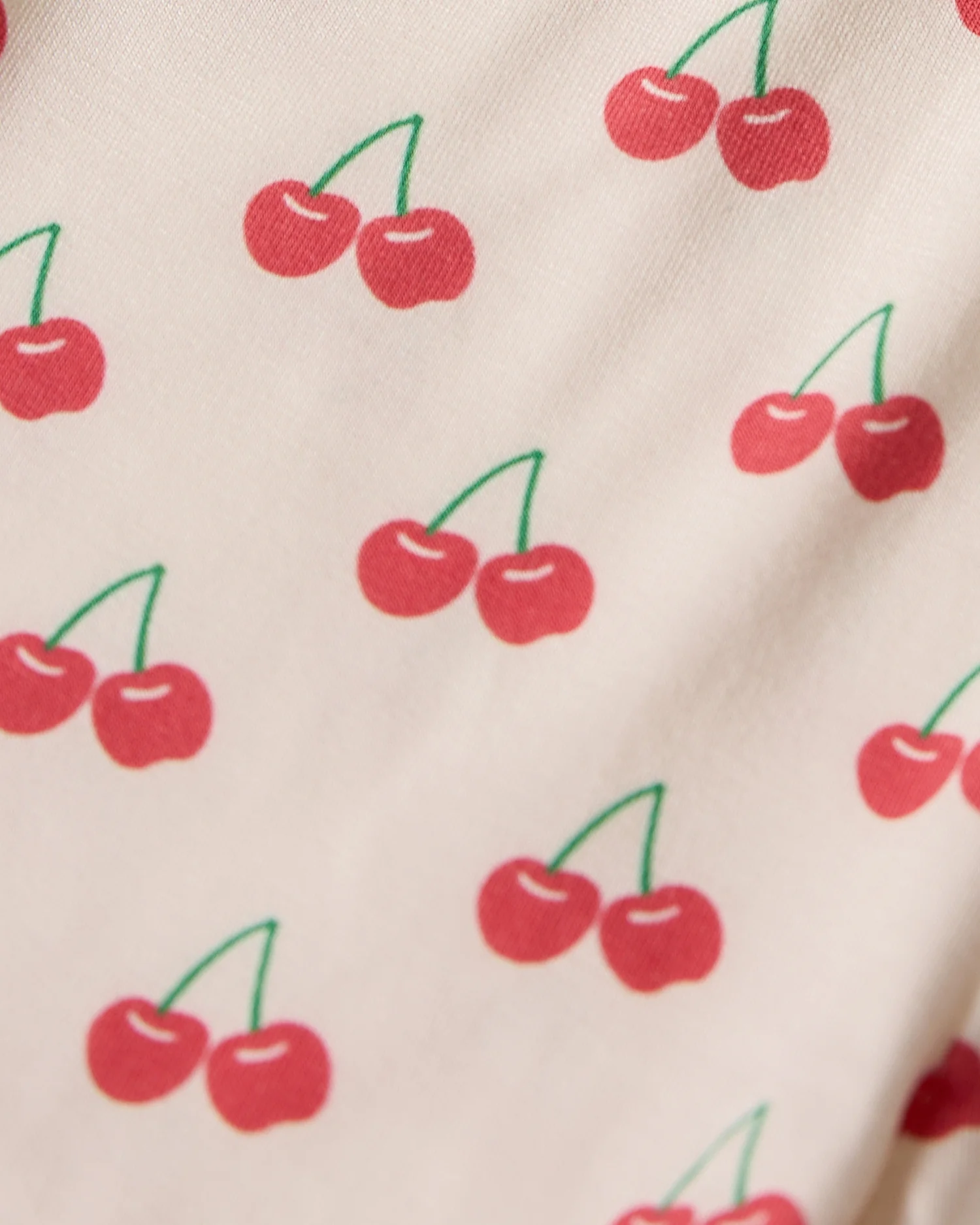 Bamboo Short Sleeve & Shorts Set | Ivory Cherries - Image 4