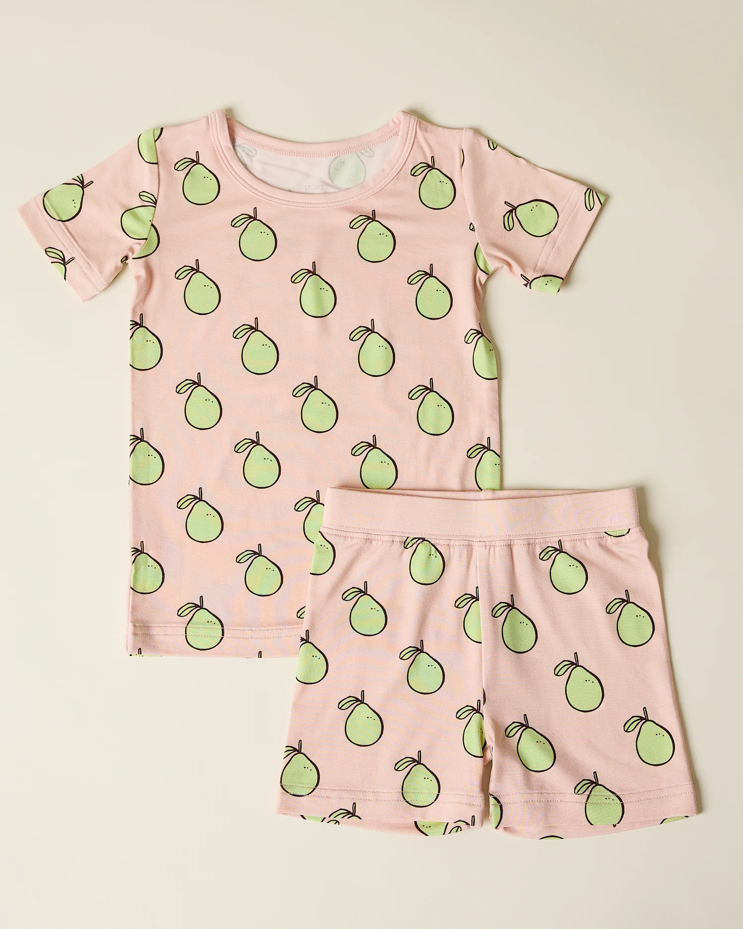 Bamboo Short Sleeve & Shorts Set | Pink Pomelo - Image 6