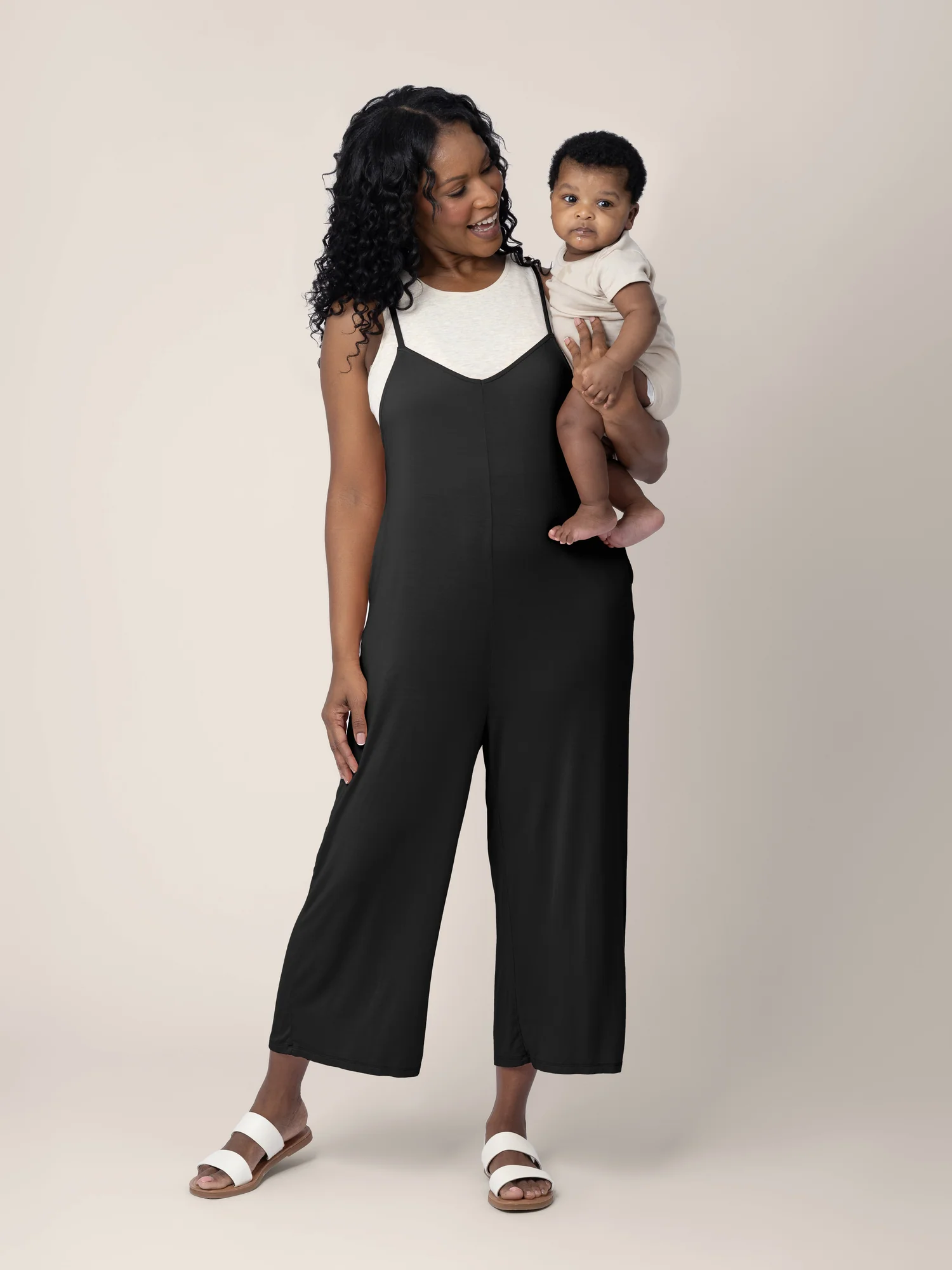 Charlie Maternity & Nursing Romper | Black - Image 4