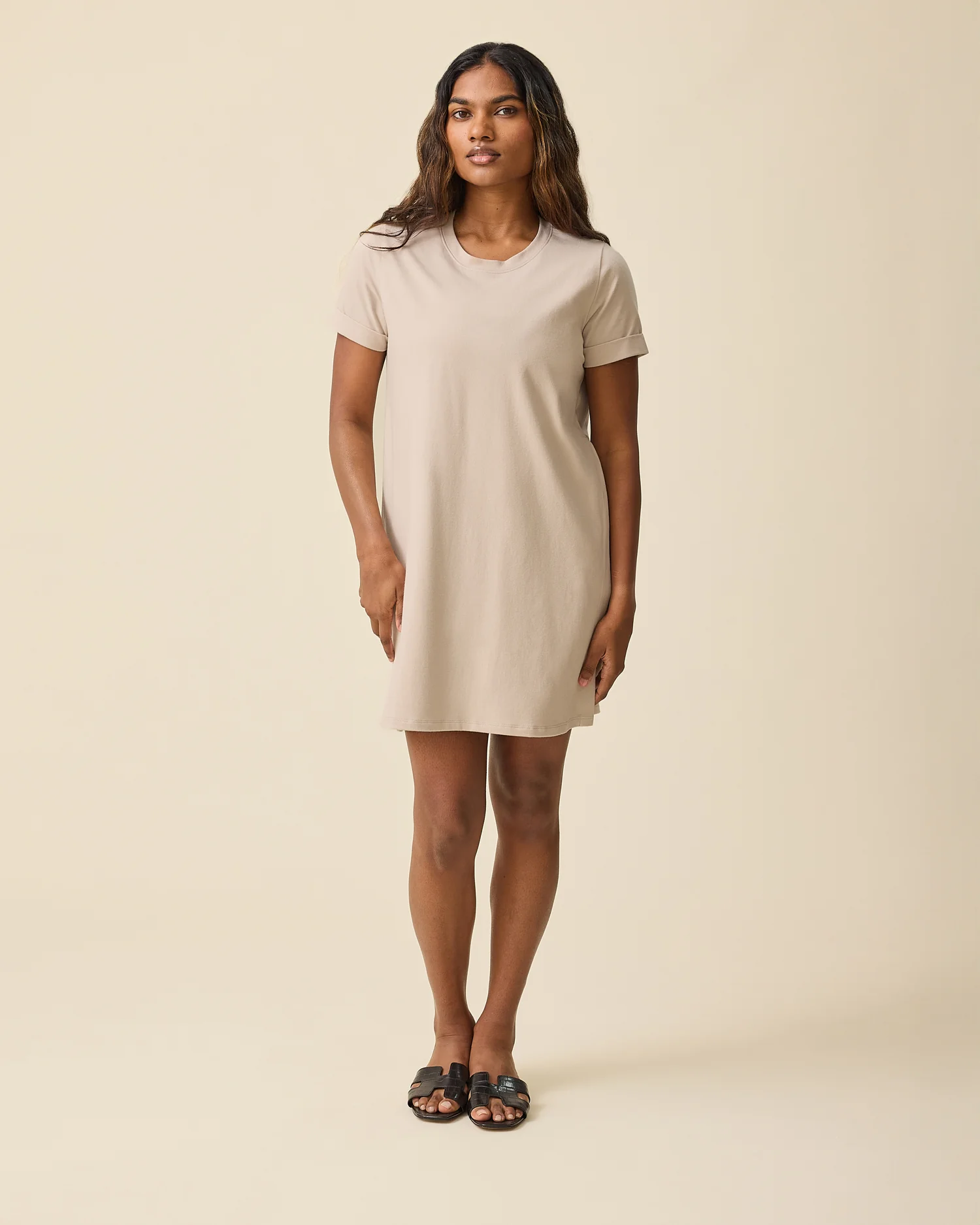 Classic Nursing T-shirt Mini Dress | Sand - Image 3