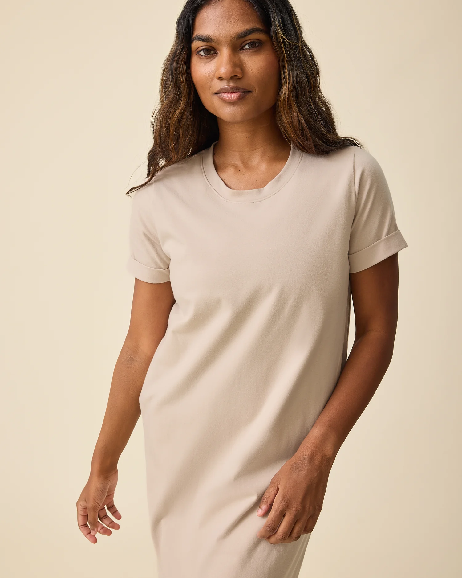 Classic Nursing T-shirt Mini Dress | Sand - Image 5