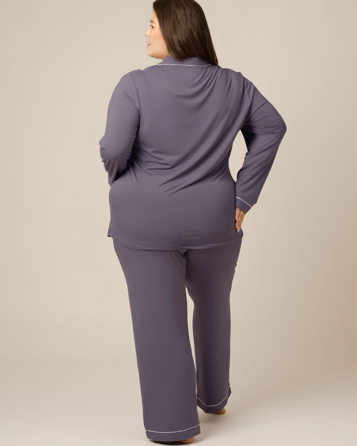 Clea Bamboo Long Sleeve Pajama Set | Granite - Image 2