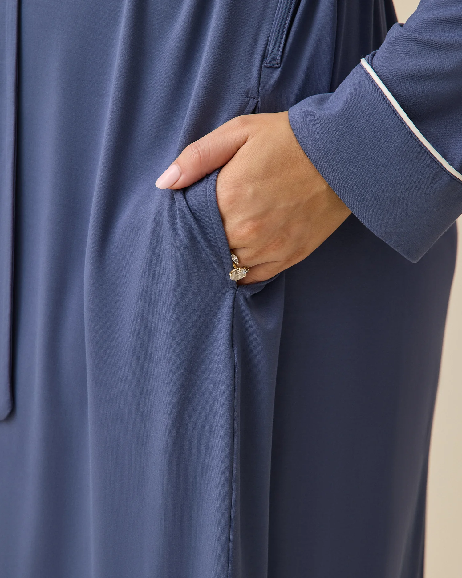Clea Bamboo Robe | Slate Blue - Image 4