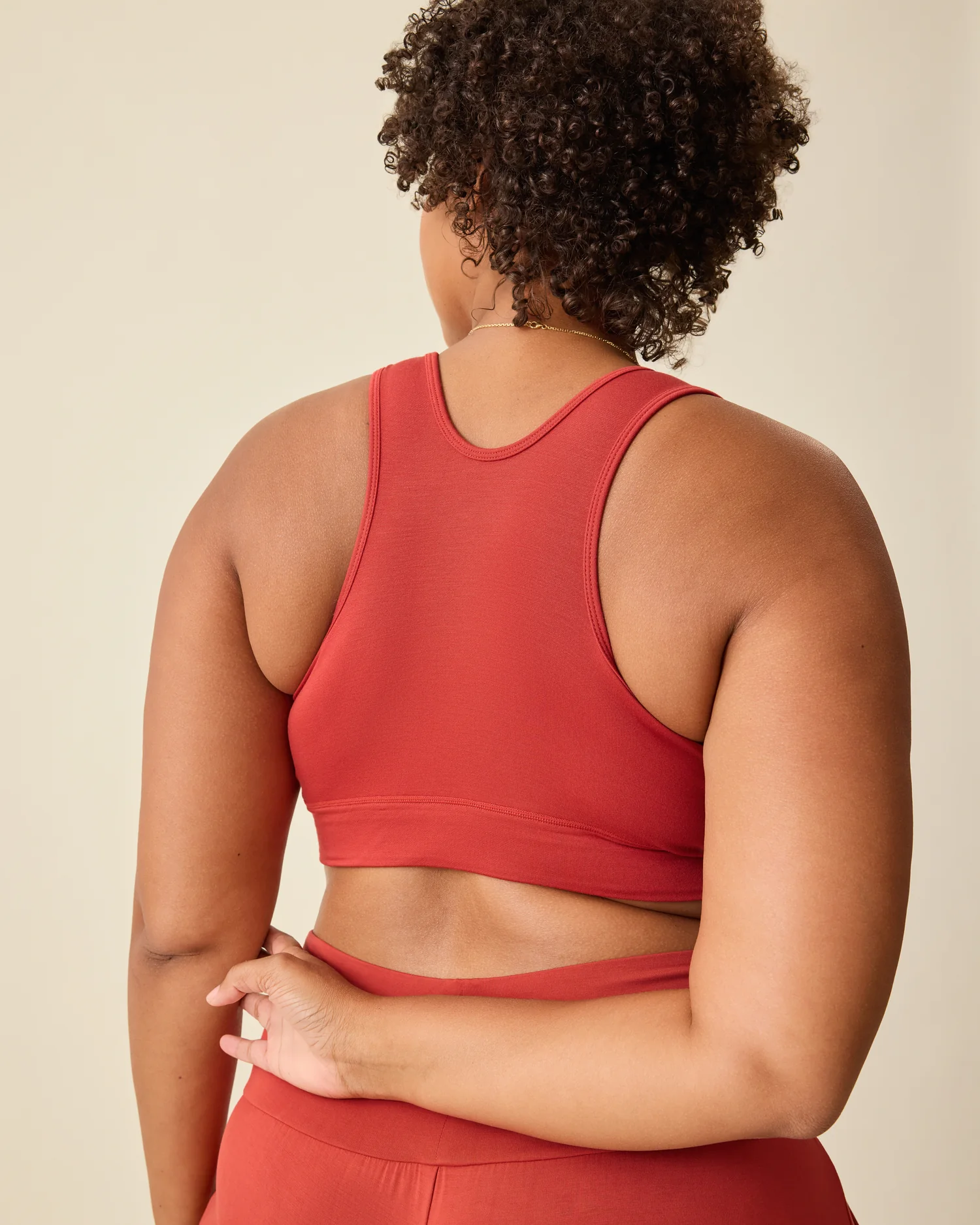 French Terry Racerback Nursing & Sleep Bra | Spice - Image 4