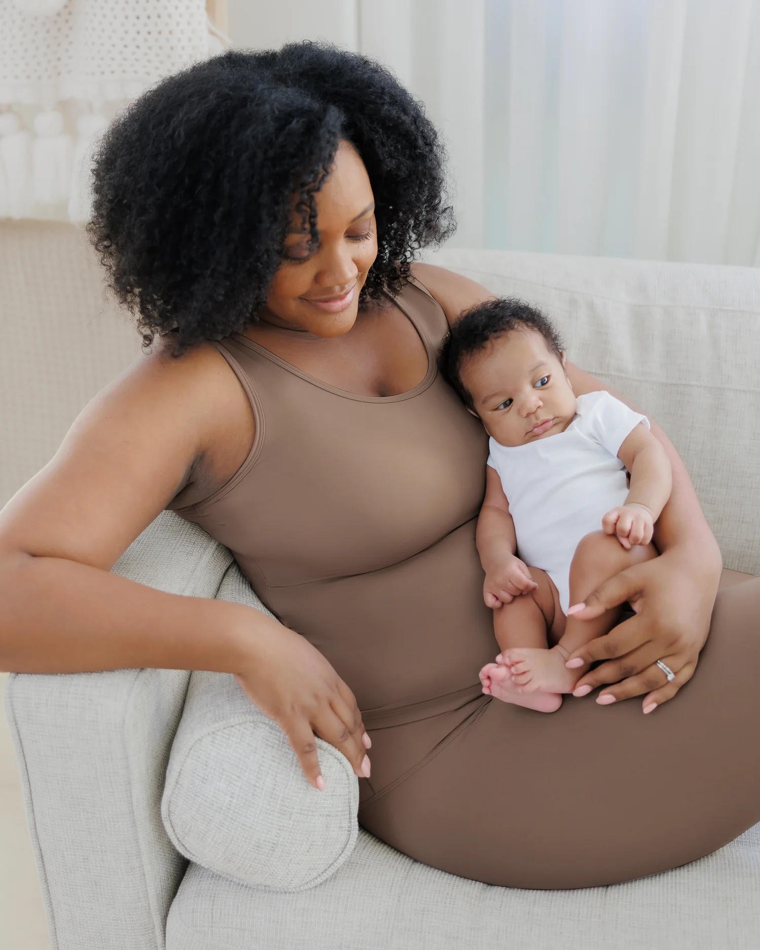 Grow with Me™ Maternity & Nursing Tank | Taupe - Image 7