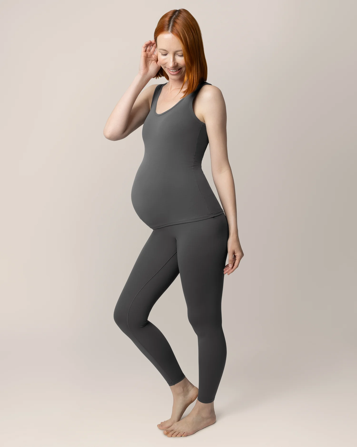 Grow with Me™ Maternity & Postpartum Legging | Stormy Grey - Image 2