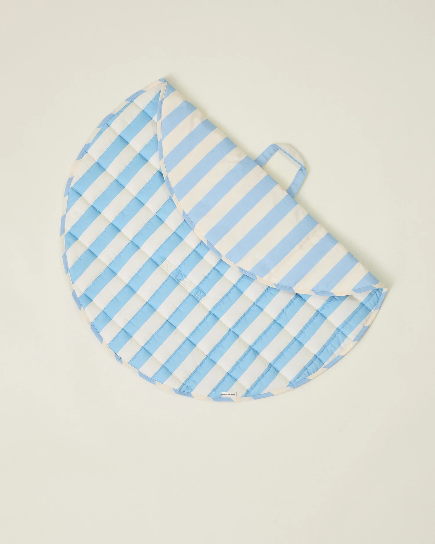 Inside/Outside Play Mat | Blue Wide Stripe - Image 4