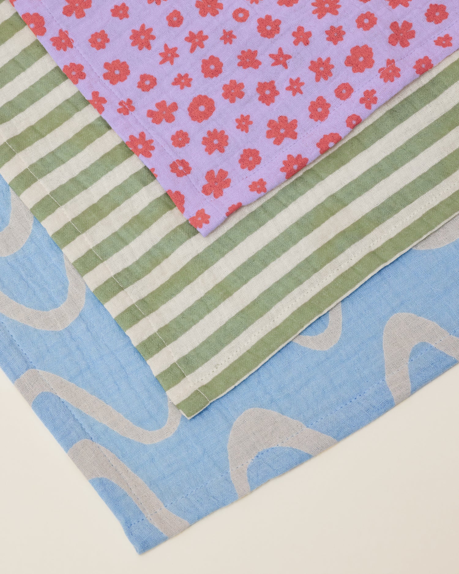 Organic Muslin Swaddle | Lavender Cosmos - Image 3