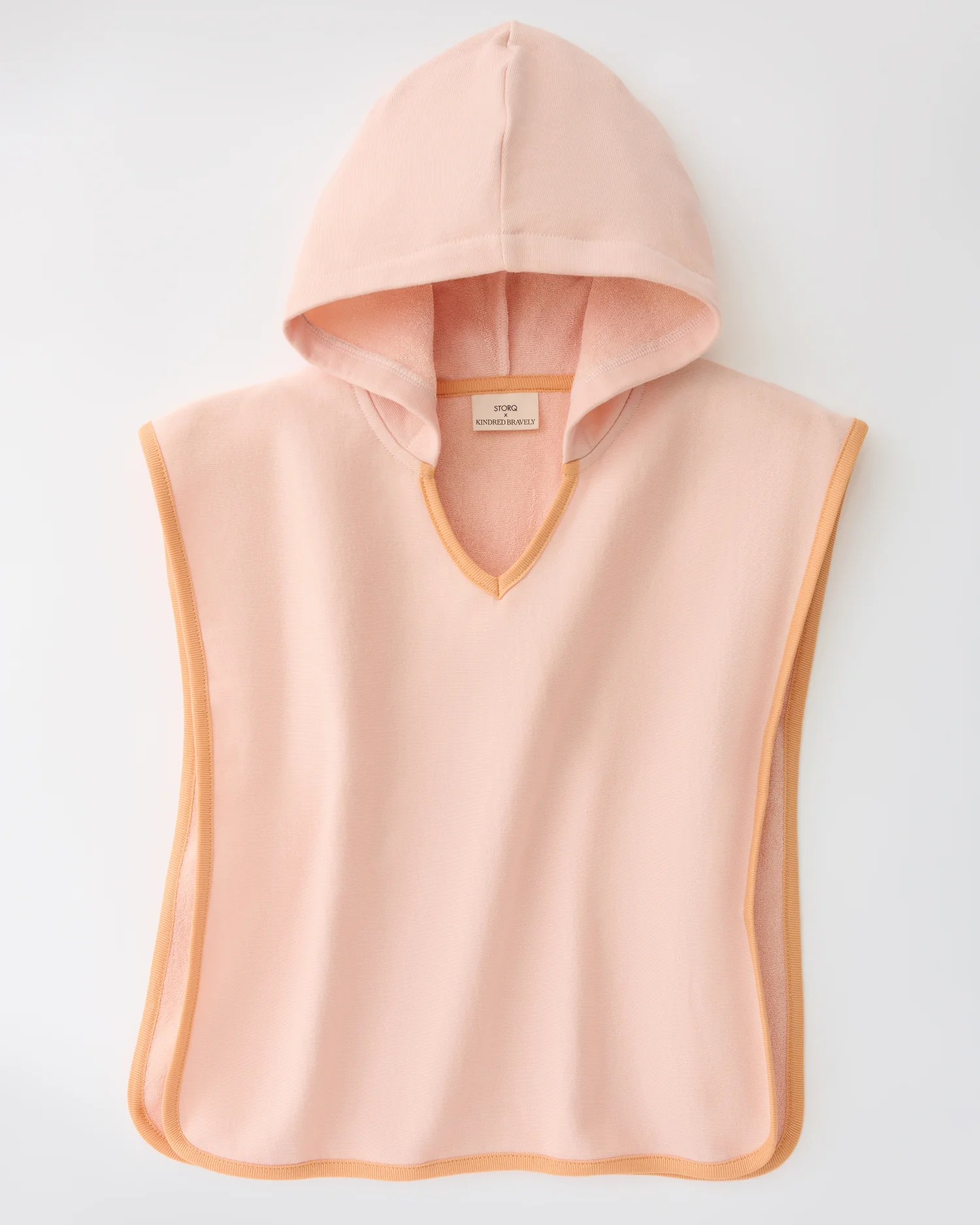 Organic Cotton Toddler Poncho Towel | Peach Whip
