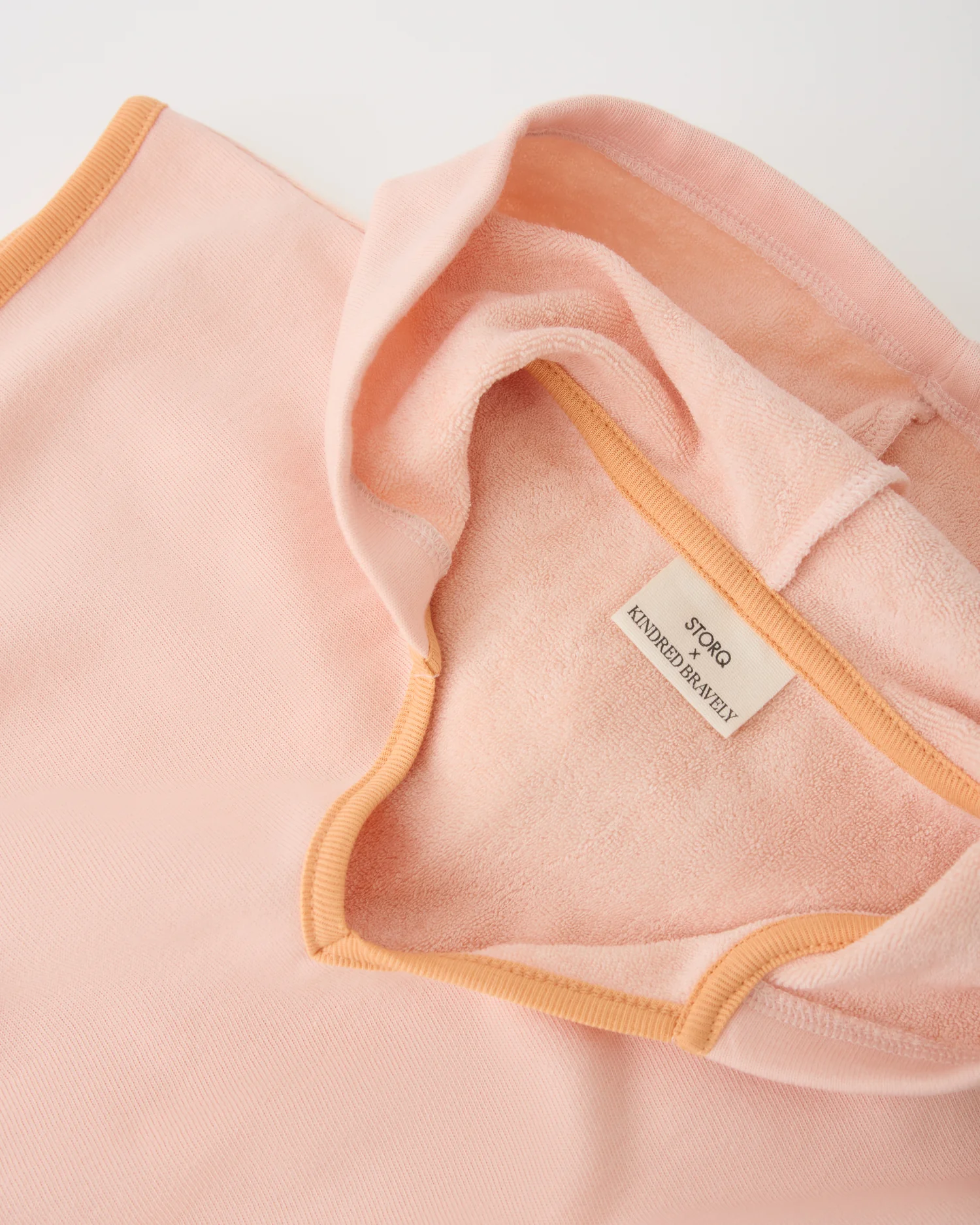 Organic Cotton Toddler Poncho Towel | Peach Whip - Image 2