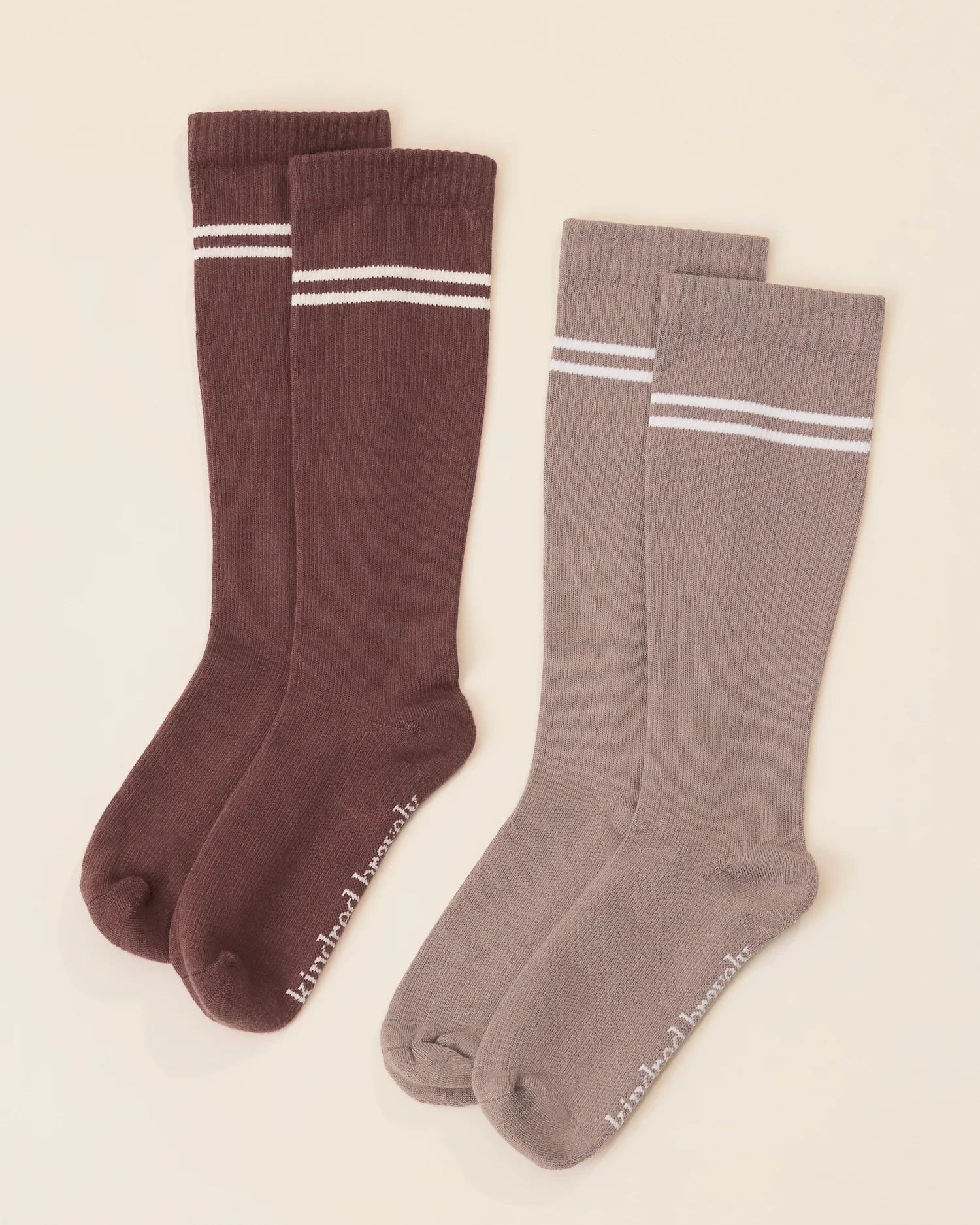 Premium Maternity Compression Socks (2-Pack) | Taupe & Redwood - Image 5