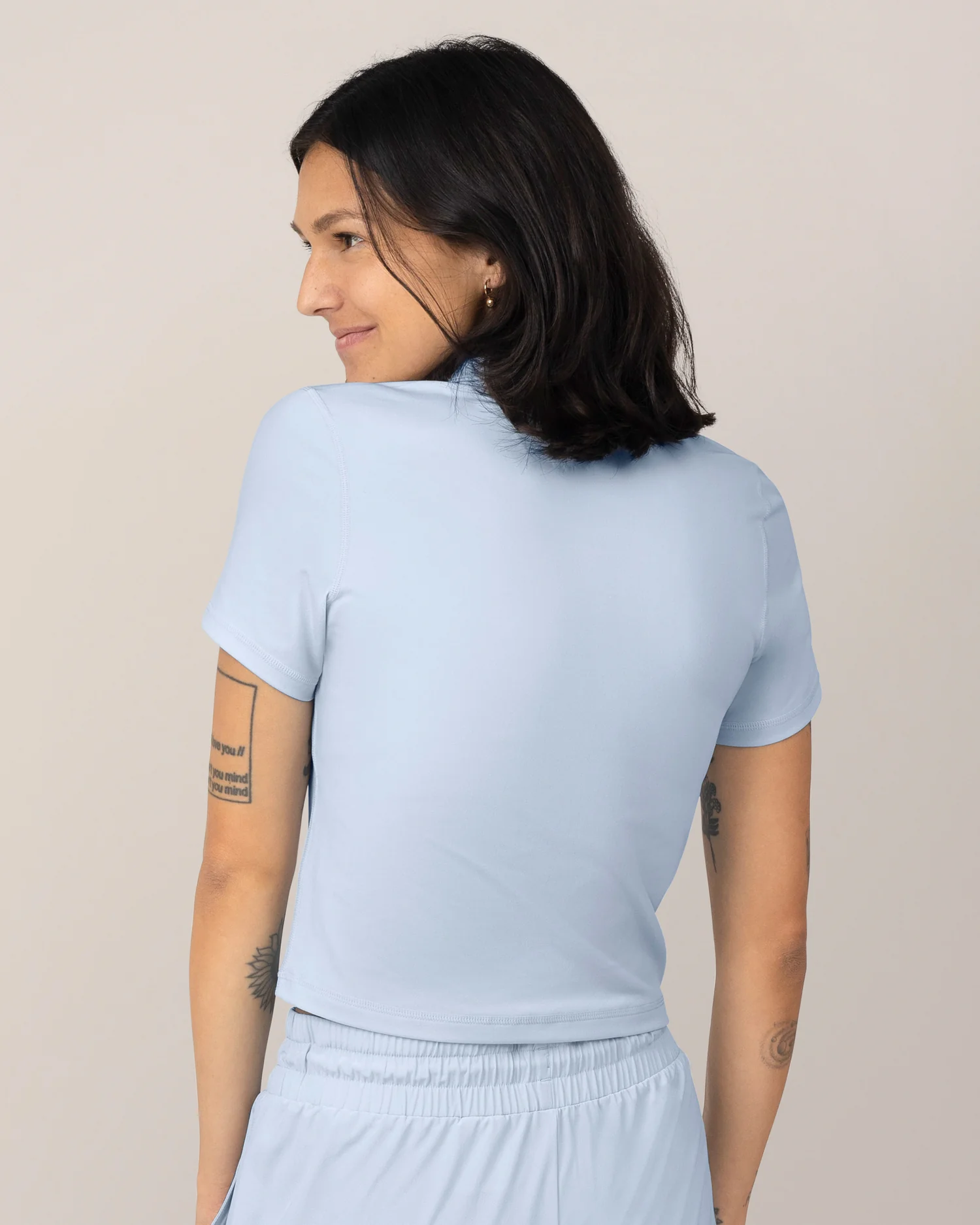 Presley Active Zip Front Nursing Top | French Blue - Image 5
