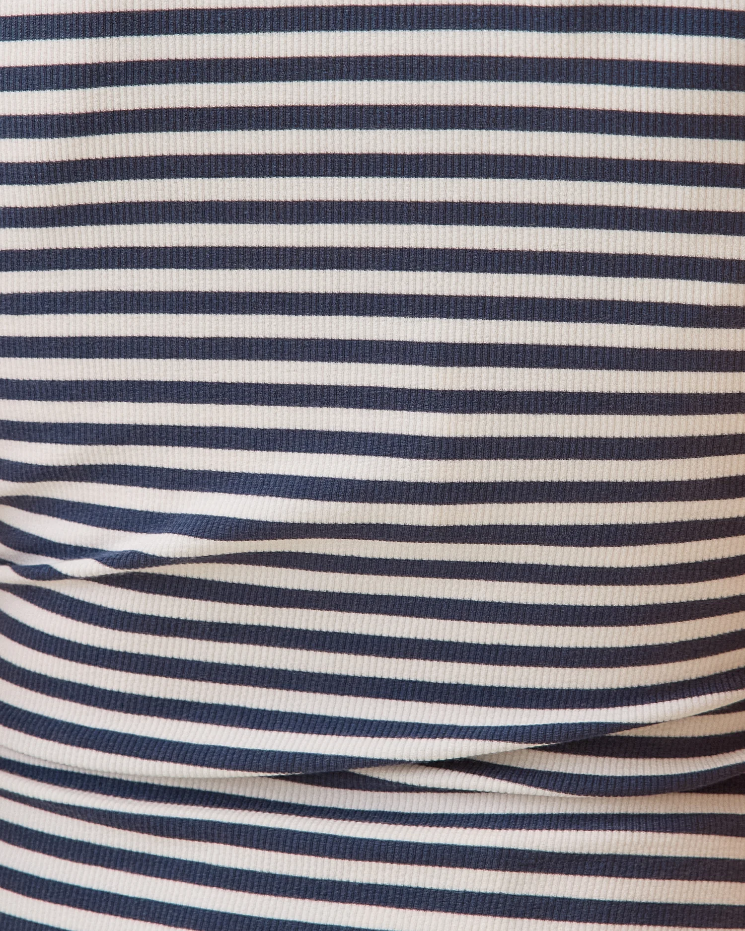 Ribbed Bamboo Scoop Neck Nursing Tank | Navy & White Stripe - Image 6