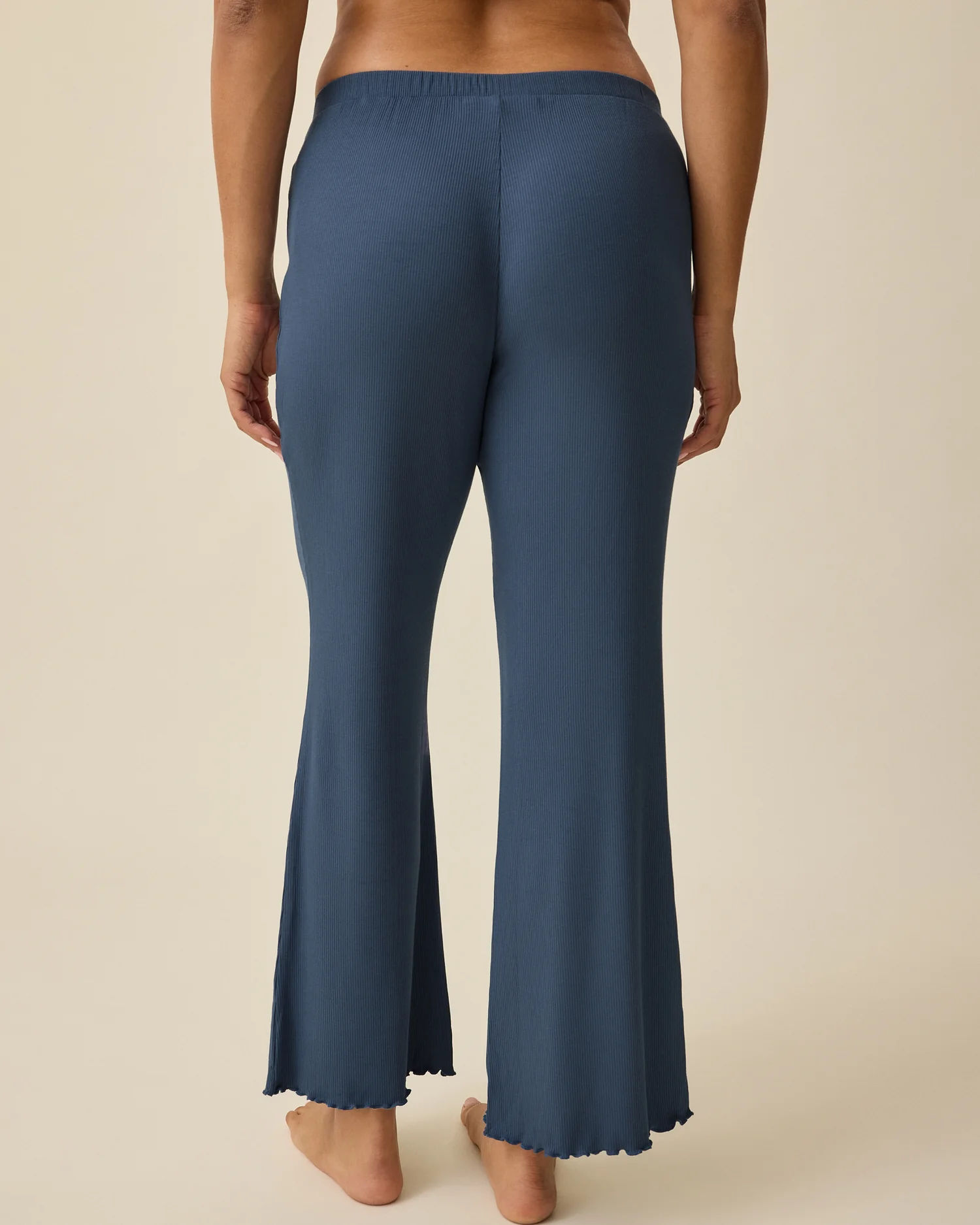 Ribbed Modal Lounge Pant | Light Navy - Image 4