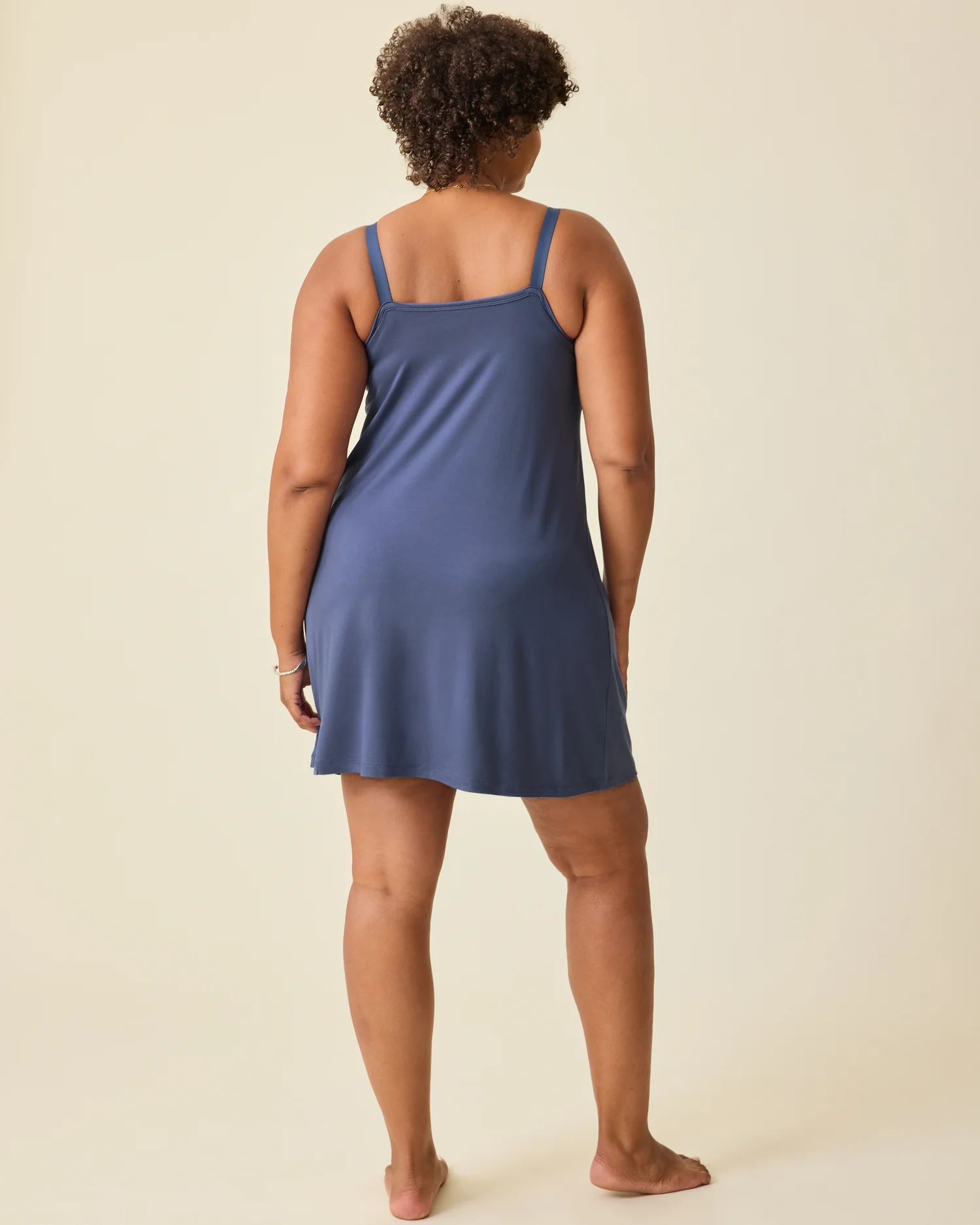 Stella Hands-Free Pumping & Nursing Nightgown | Slate Blue - Image 5