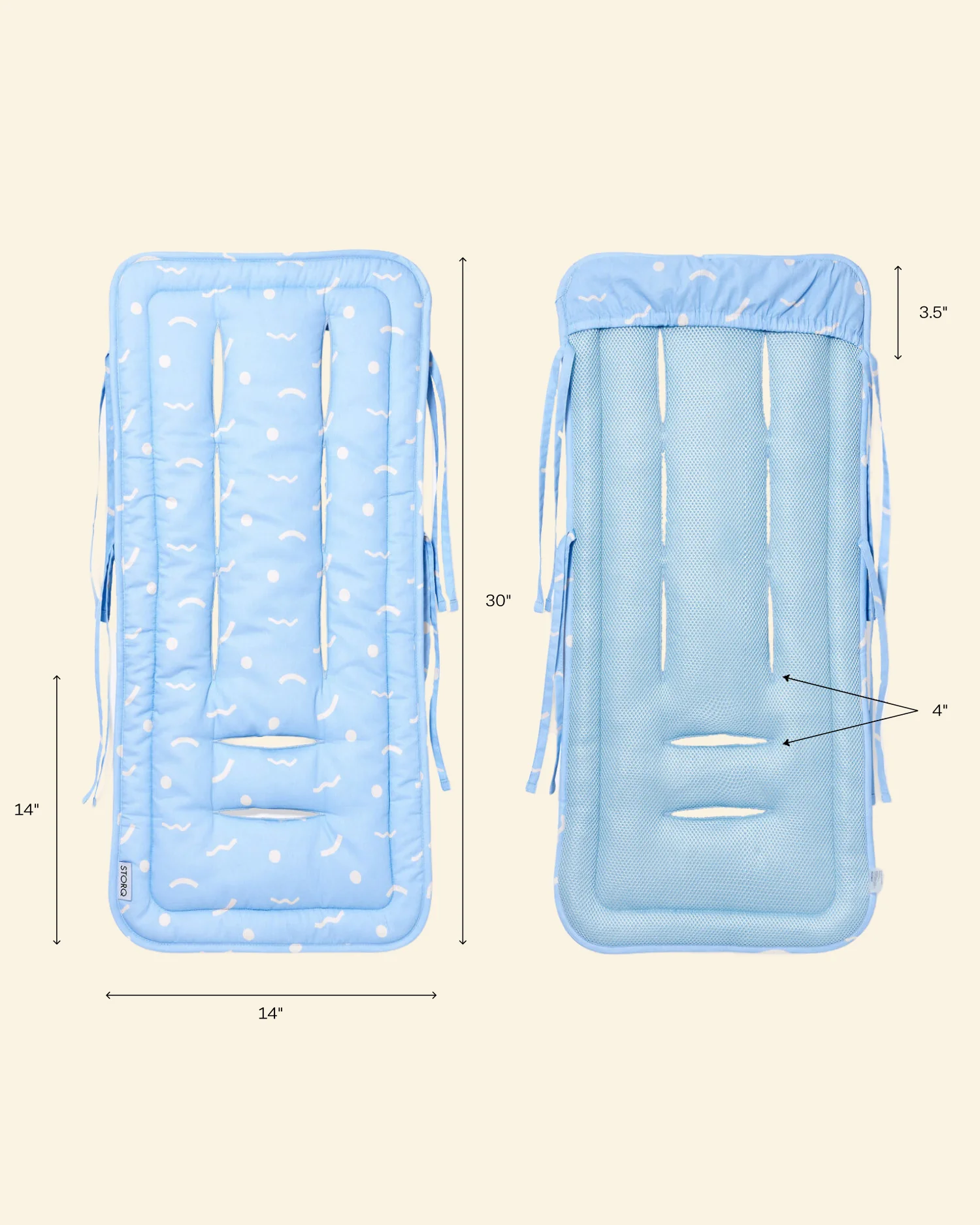Stroller Party Seat Liner | Sky Squiggles - Image 6