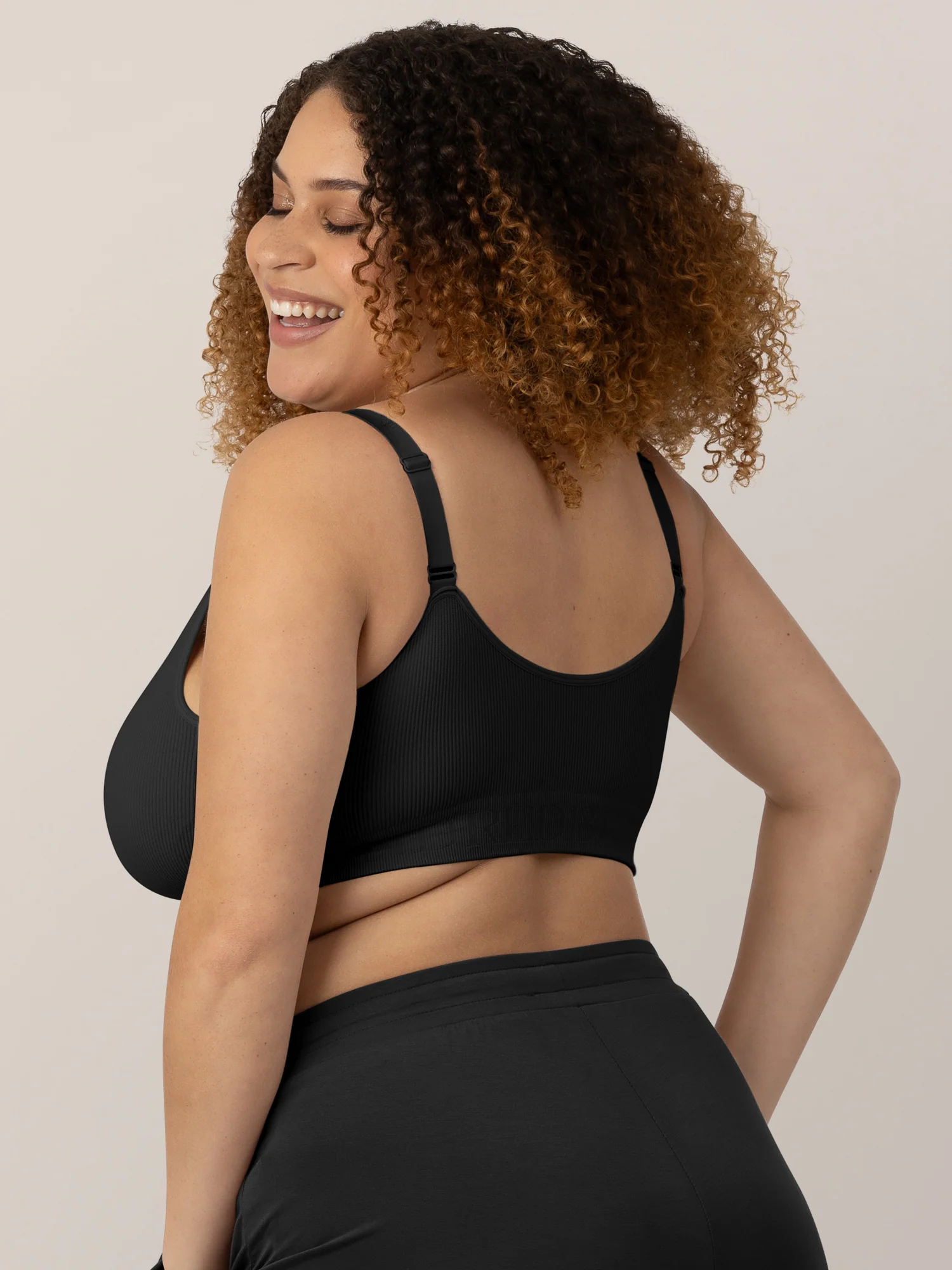 Sublime® Adjustable Crossover Nursing & Lounge Bra | Black - Image 6