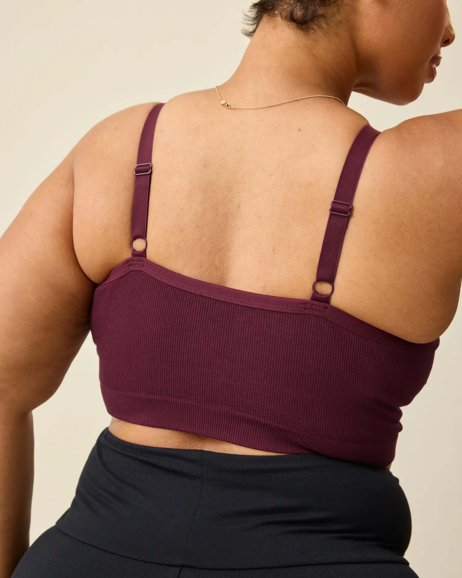 Sublime® Bamboo Hands-Free Pumping Lounge & Sleep Bra | Deep Burgundy - Image 5