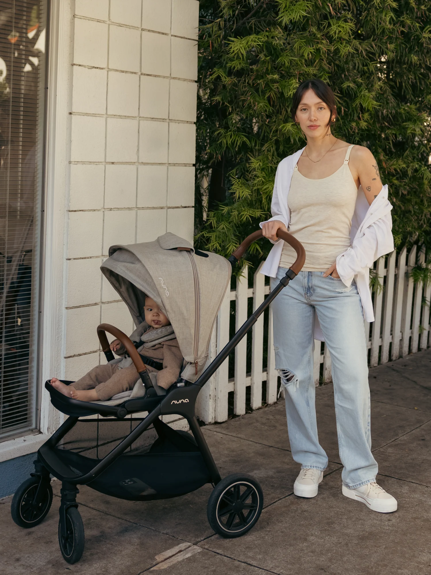 Sublime® Bamboo Maternity & Nursing Cami | Oatmeal Heather - Image 6