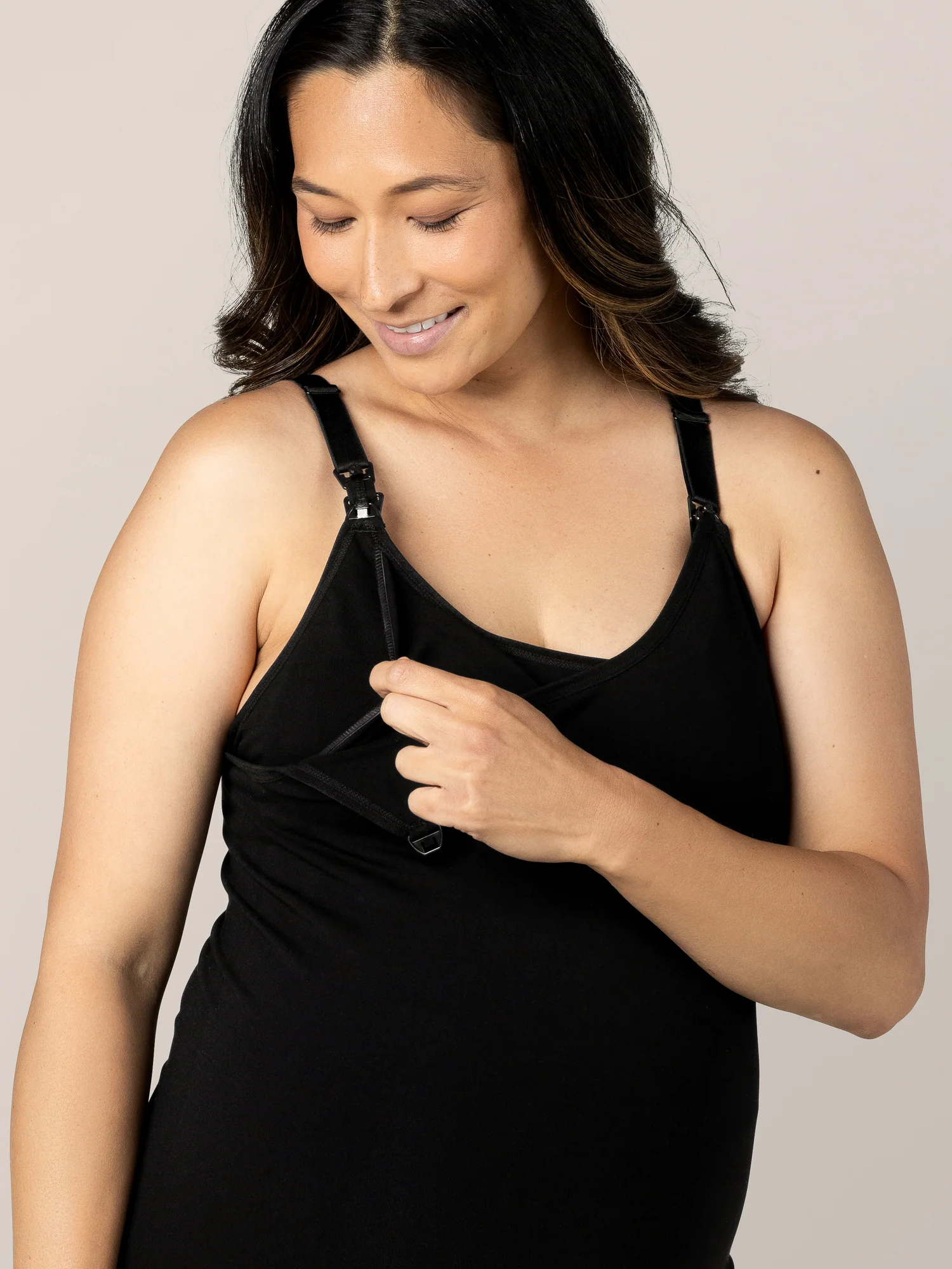 Sublime® Bamboo Pumping Cami Two-Pack | Black - Image 5