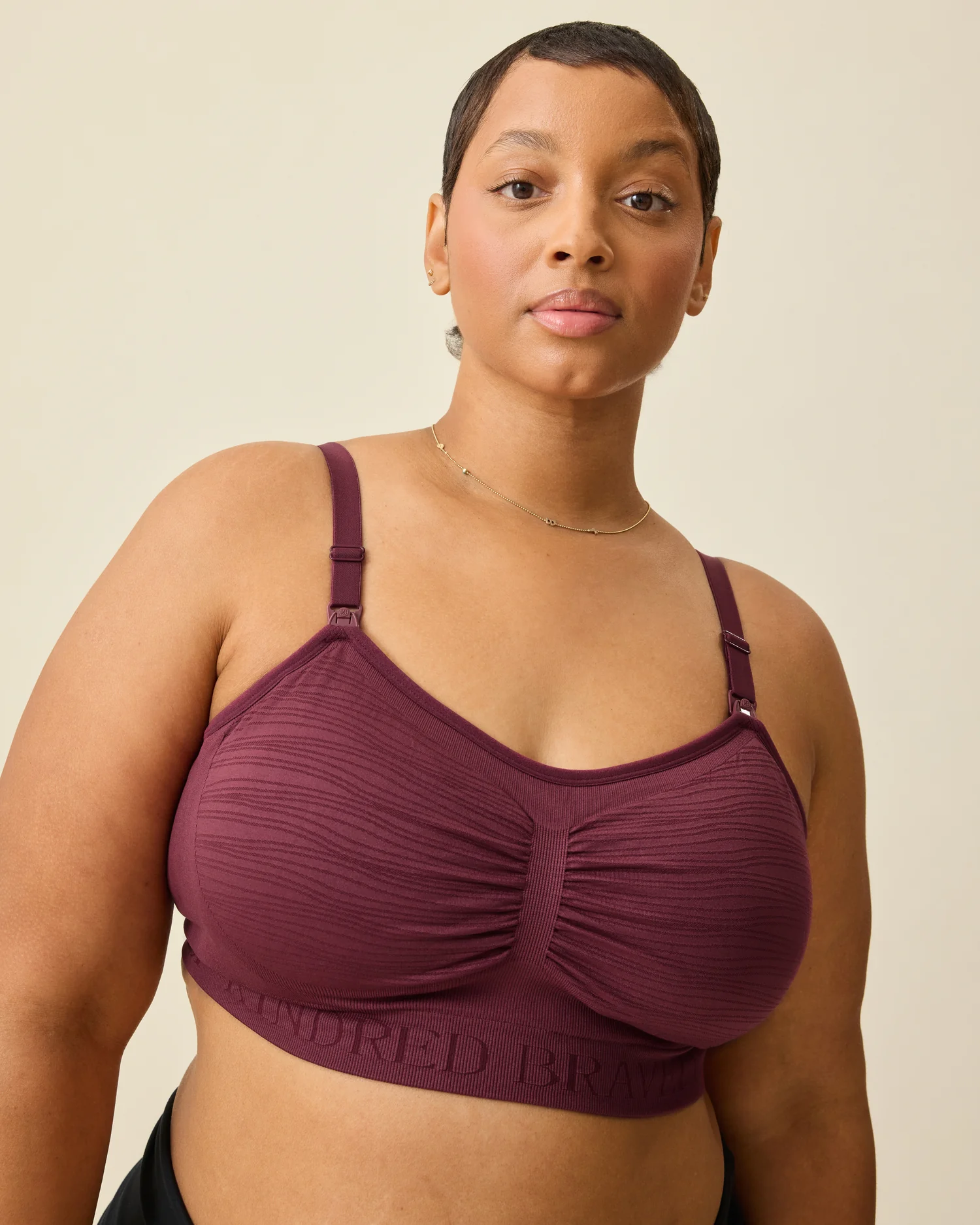 Sublime® Hands-Free Pumping & Nursing Bra | Deep Burgundy